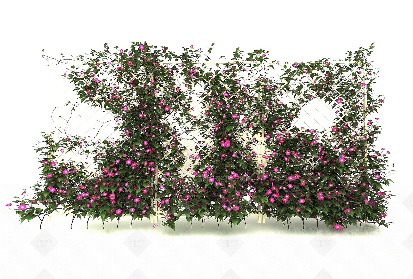 现代植物花墙3D模型下载【ID:1194634573】