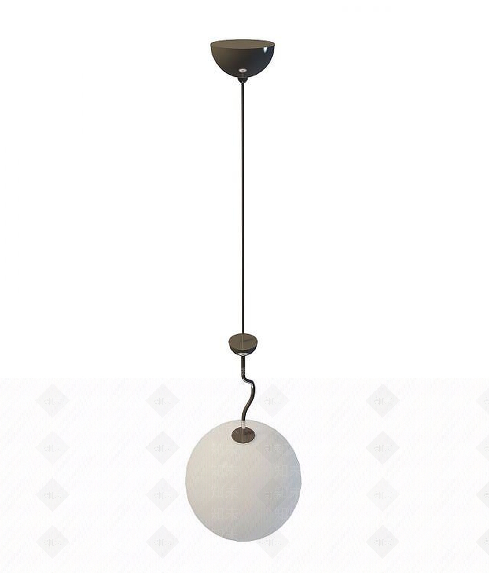 现代球形餐厅吊灯3D模型下载【ID:1194636352】