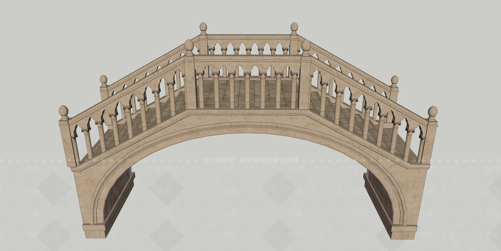 欧式滨水景观SU模型下载【ID:1194639663】
