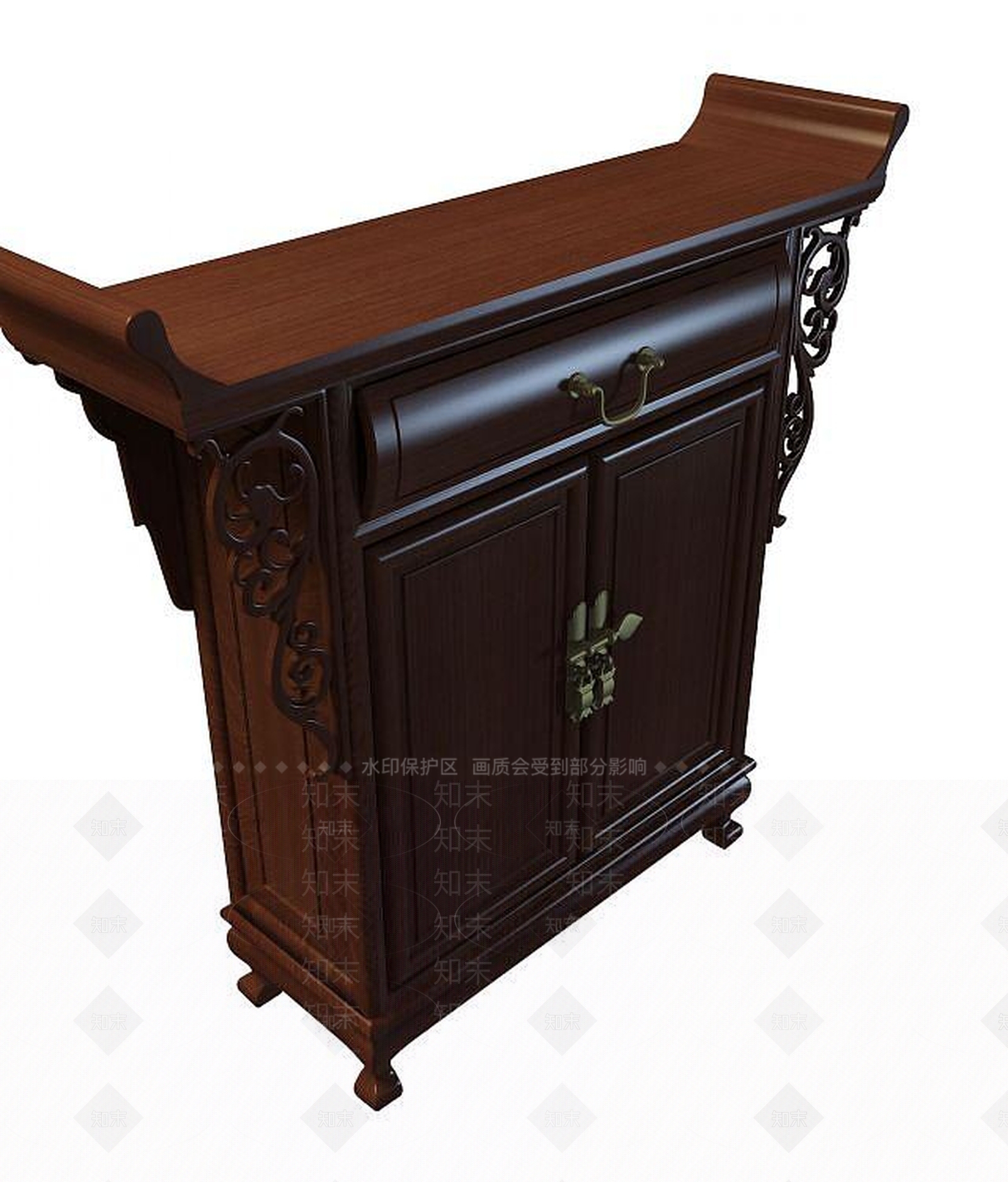 中式边柜3D模型下载【ID:1194640349】