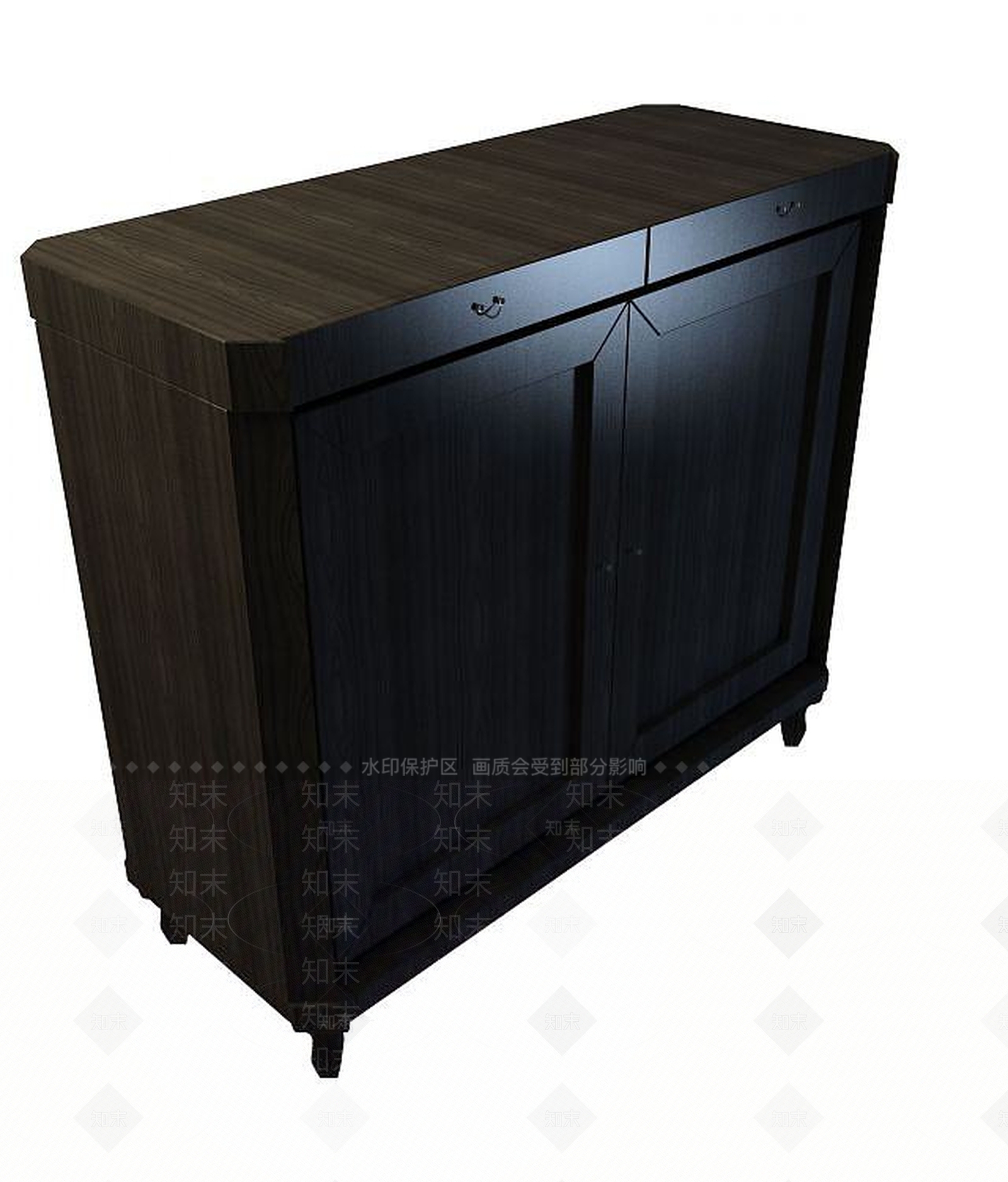 中式古典边柜3D模型下载【ID:1194640431】
