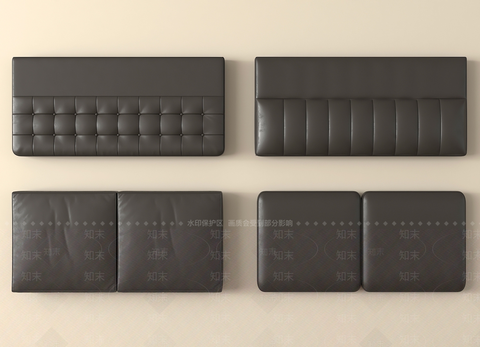 现代床品SU模型下载【ID:1194641115】