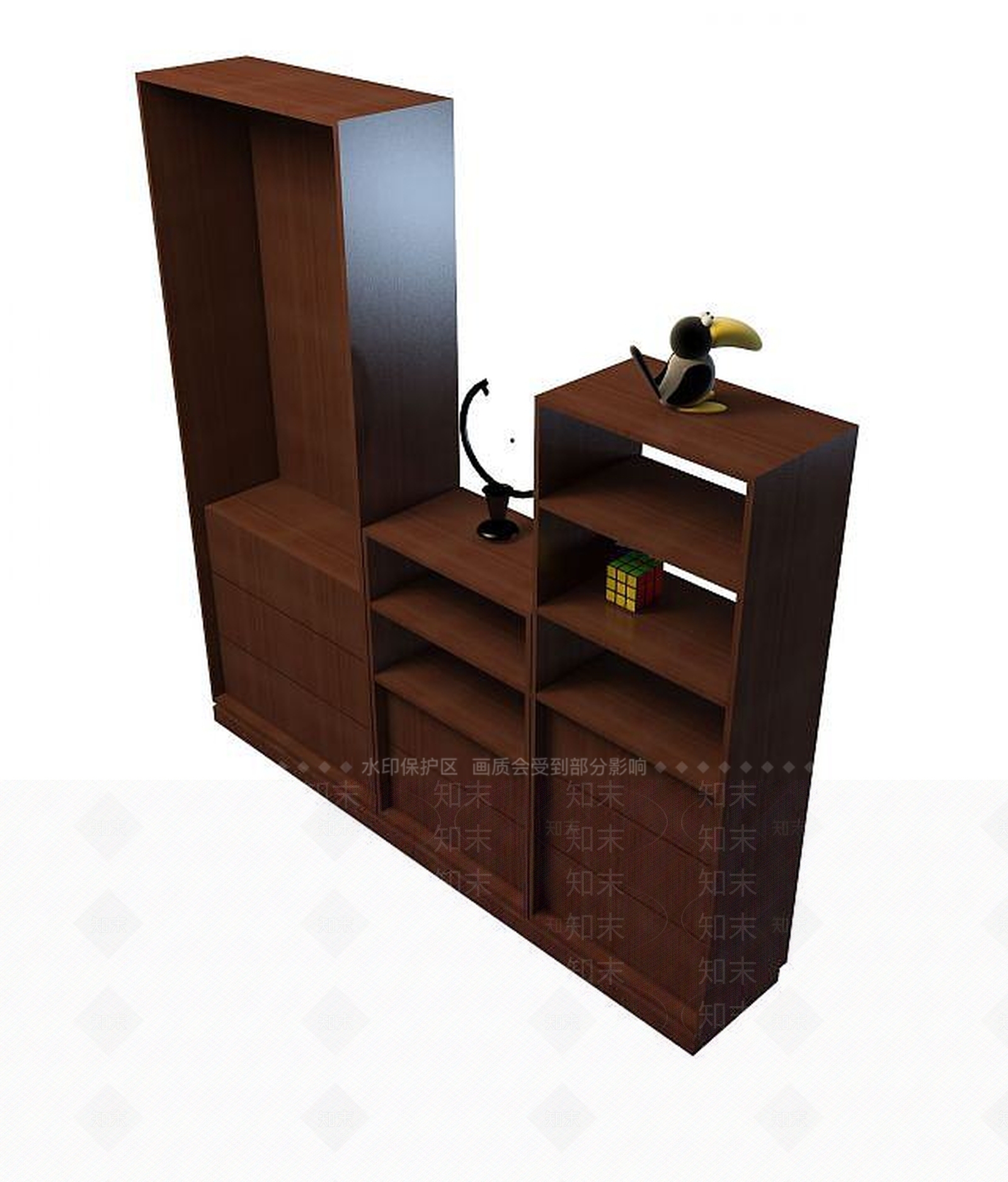 现代客厅柜子3D模型下载【ID:1194641920】