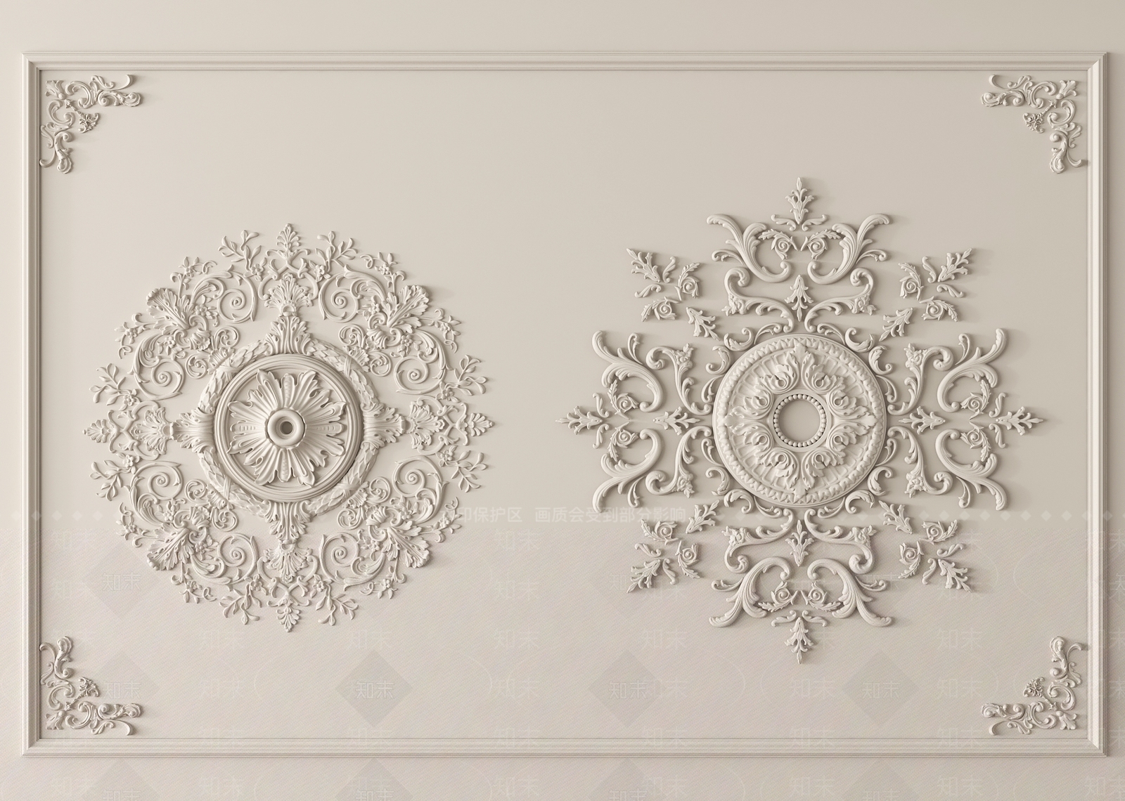 法式雕花3D模型下载【ID:1194642028】