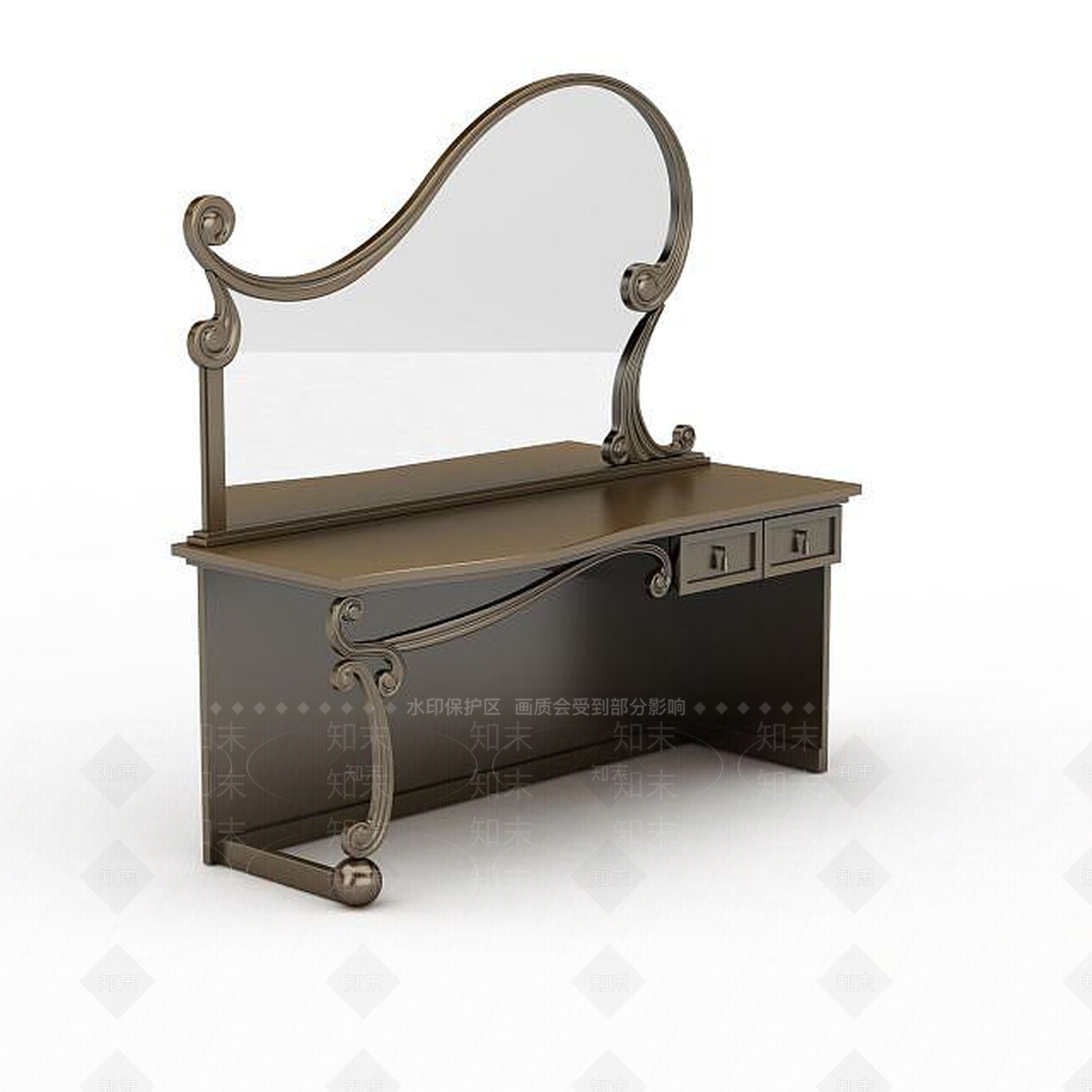 现代书桌3D模型下载【ID:1198939479】