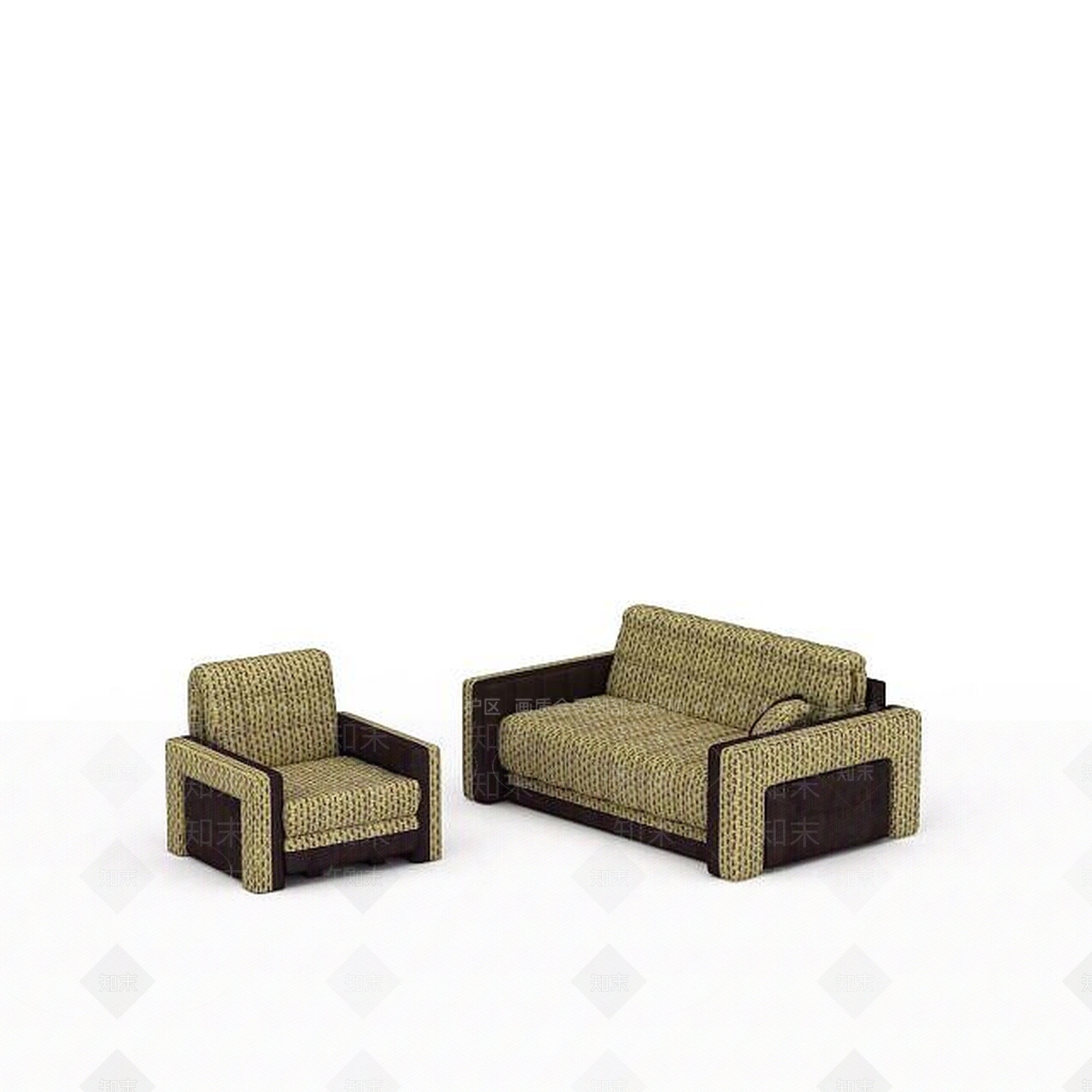 现代双人沙发3D模型下载【ID:1194642864】