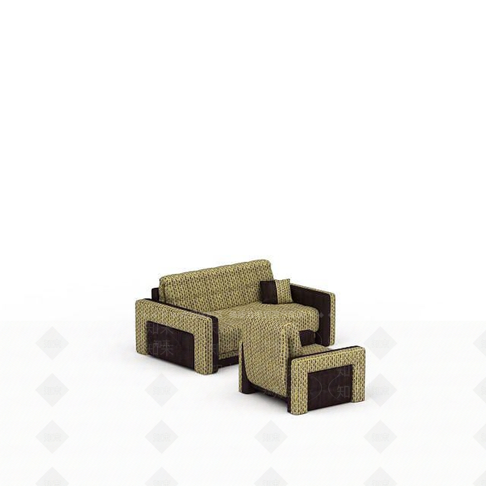 现代双人沙发3D模型下载【ID:1194642864】