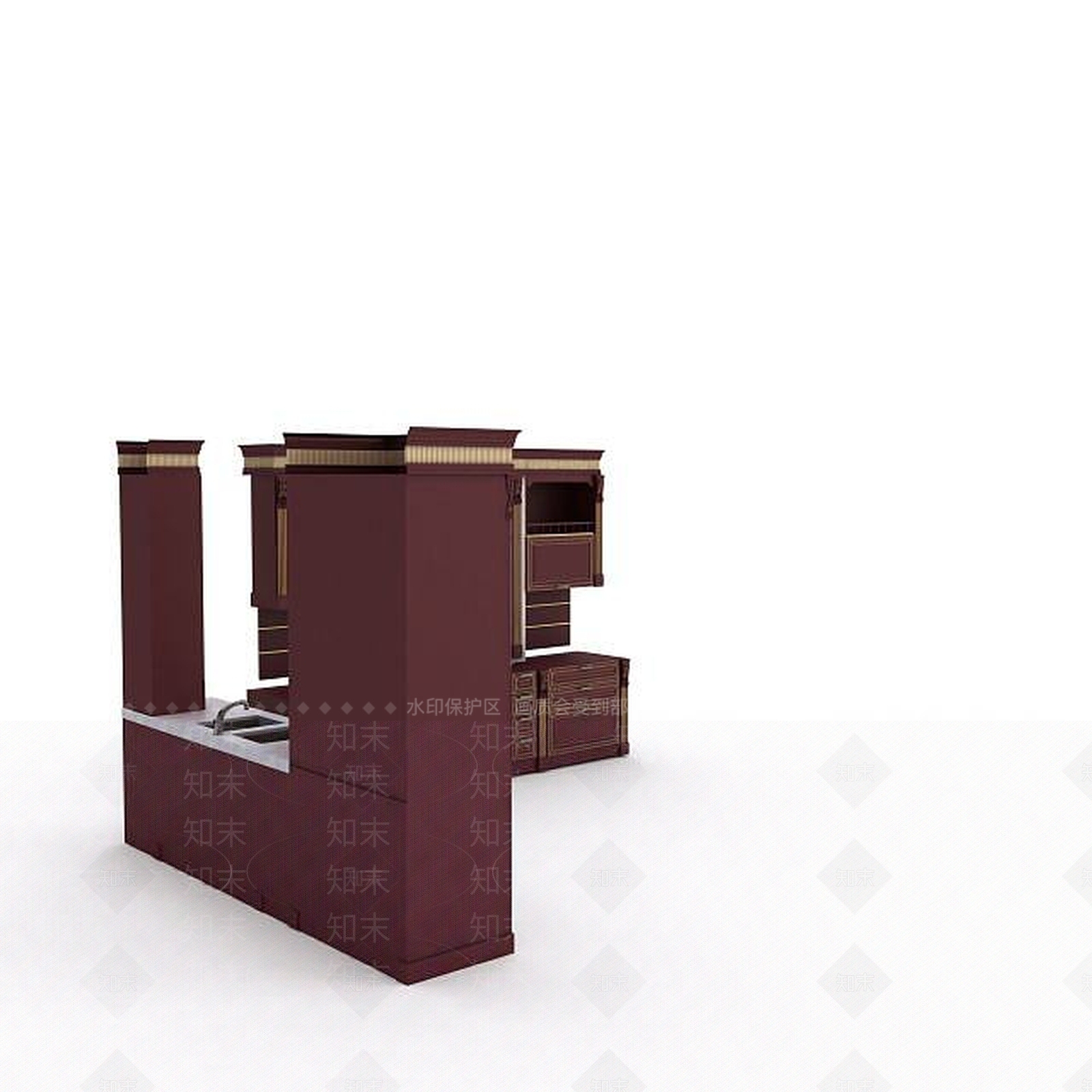 现代厨具3D模型下载【ID:1194643171】