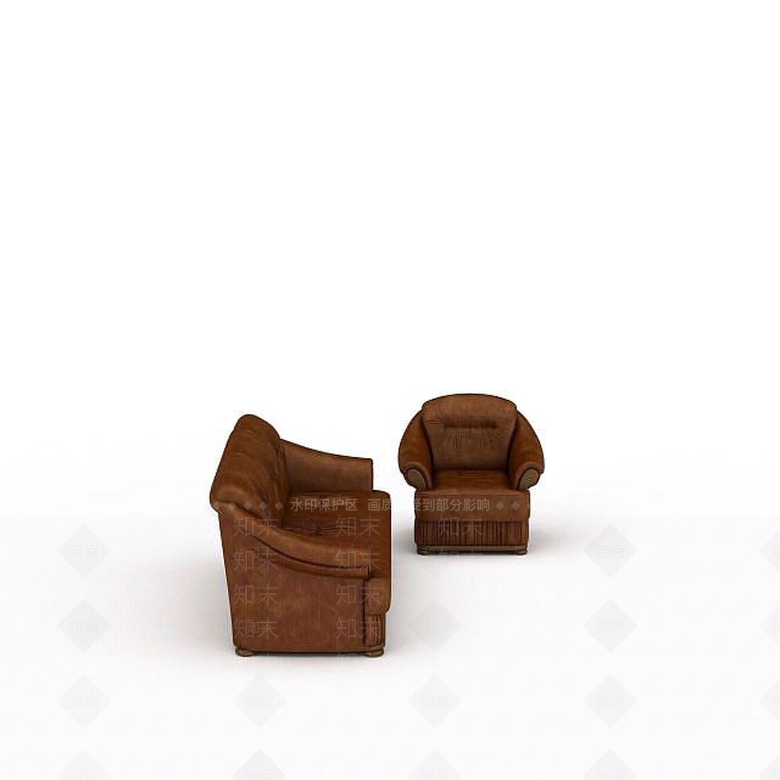 现代双人沙发3D模型下载【ID:1194643740】
