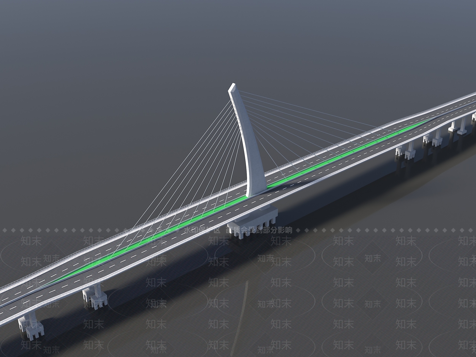 现代桥3D模型下载【ID:1194645940】