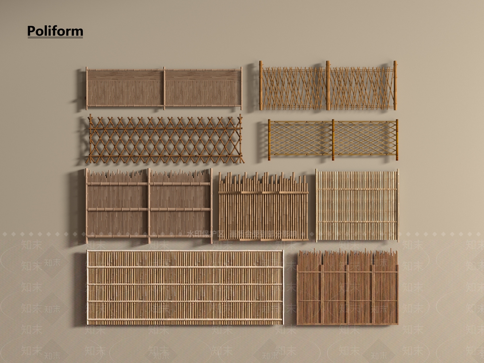 中式围墙3D模型下载【ID:1194645938】