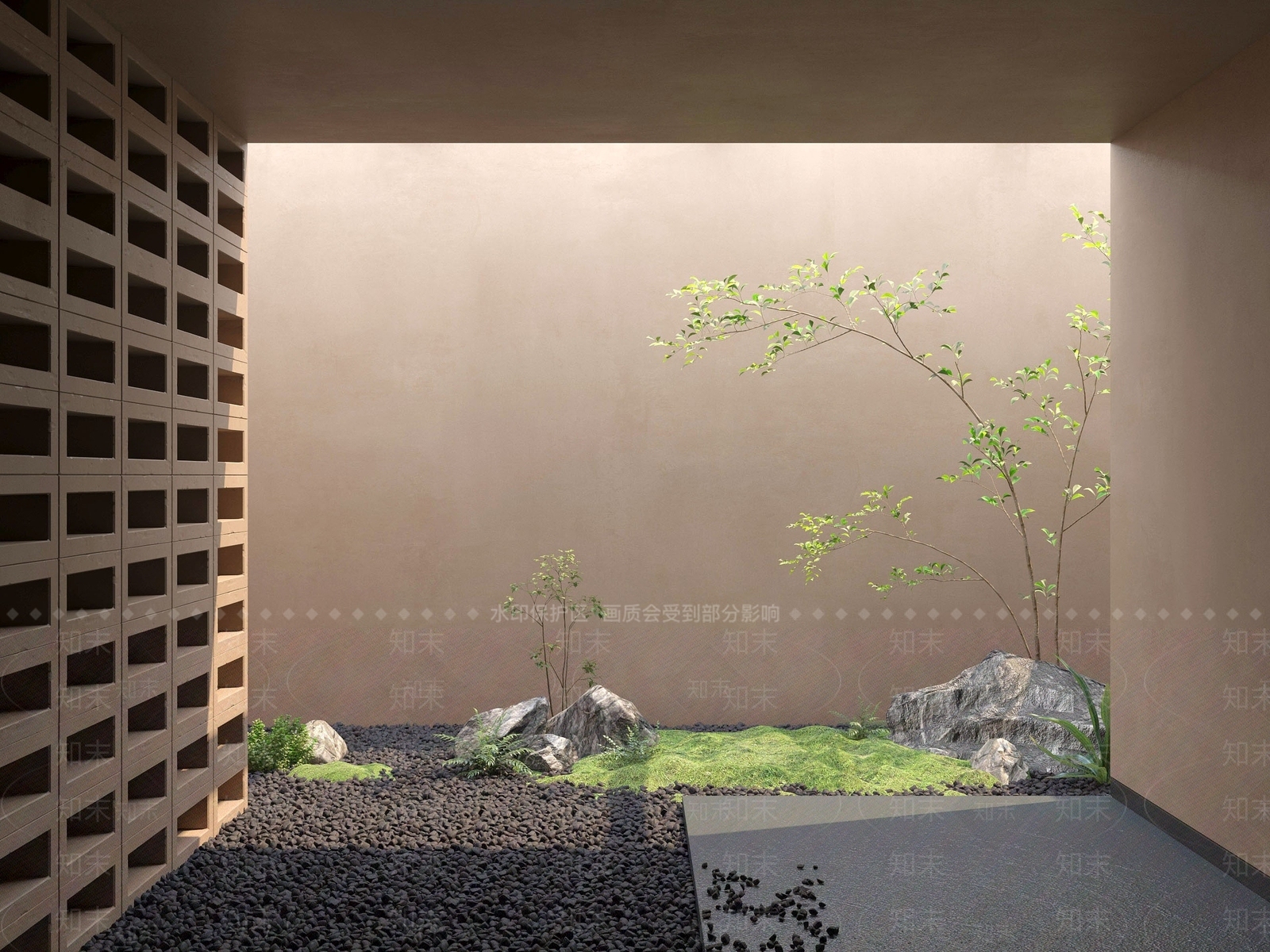 现代阳台景观3D模型下载【ID:1194646026】