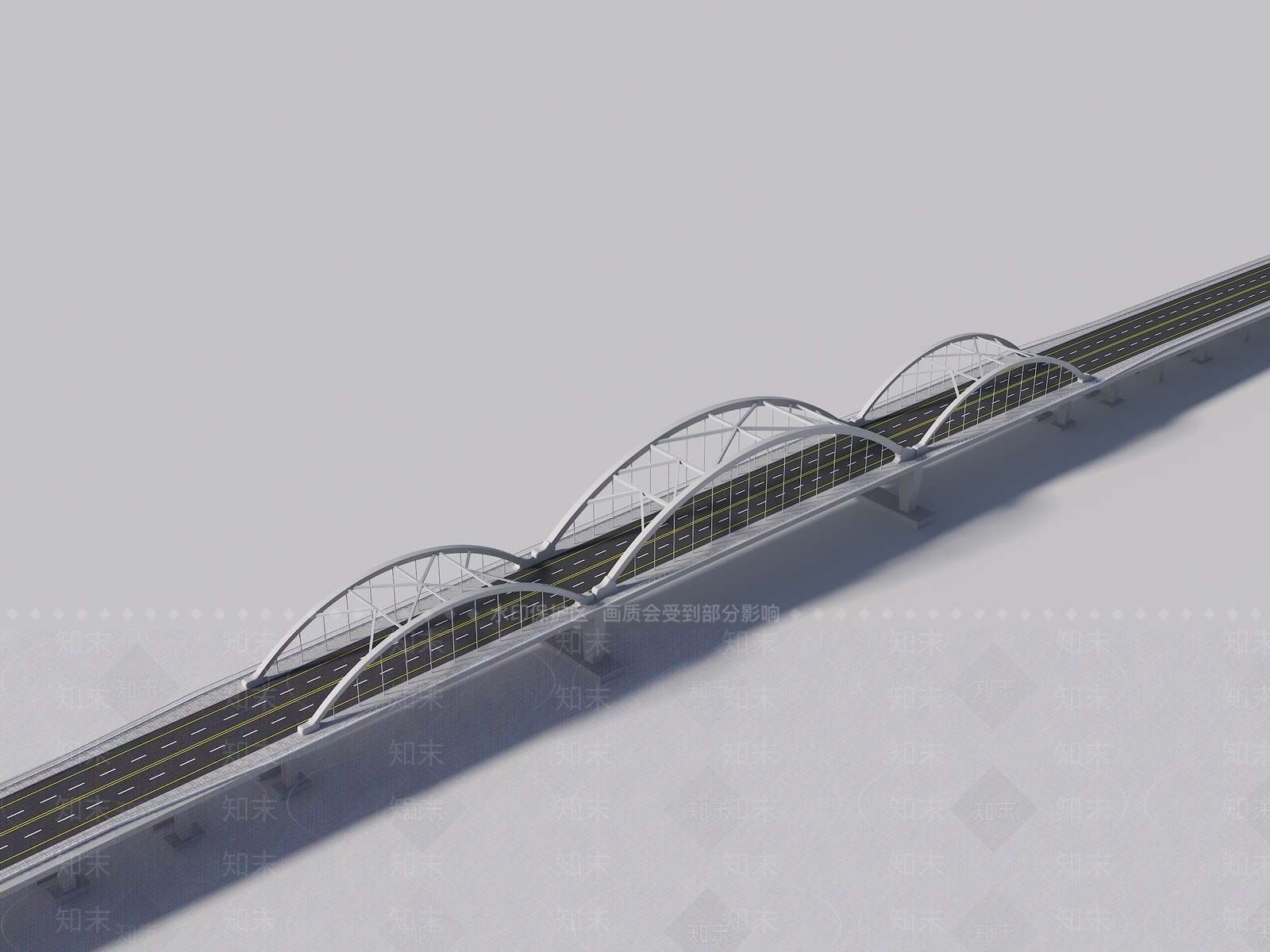 现代大桥SU模型下载【ID:1194647139】