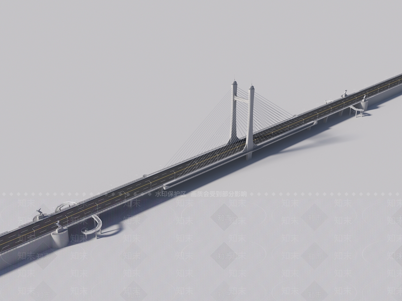 现代桥3D模型下载【ID:1194647318】