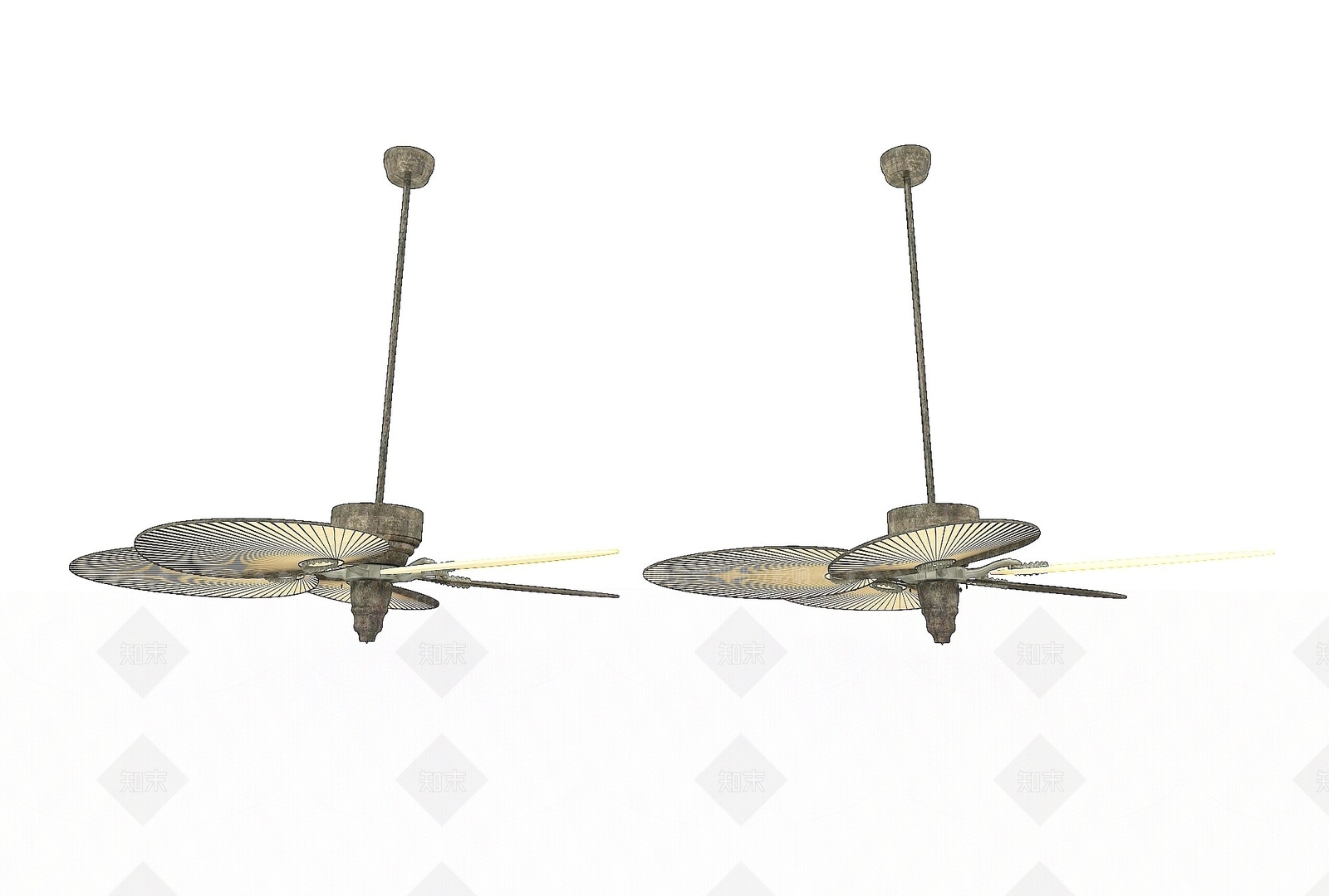 现代风格风扇灯3D模型下载【ID:1194647487】