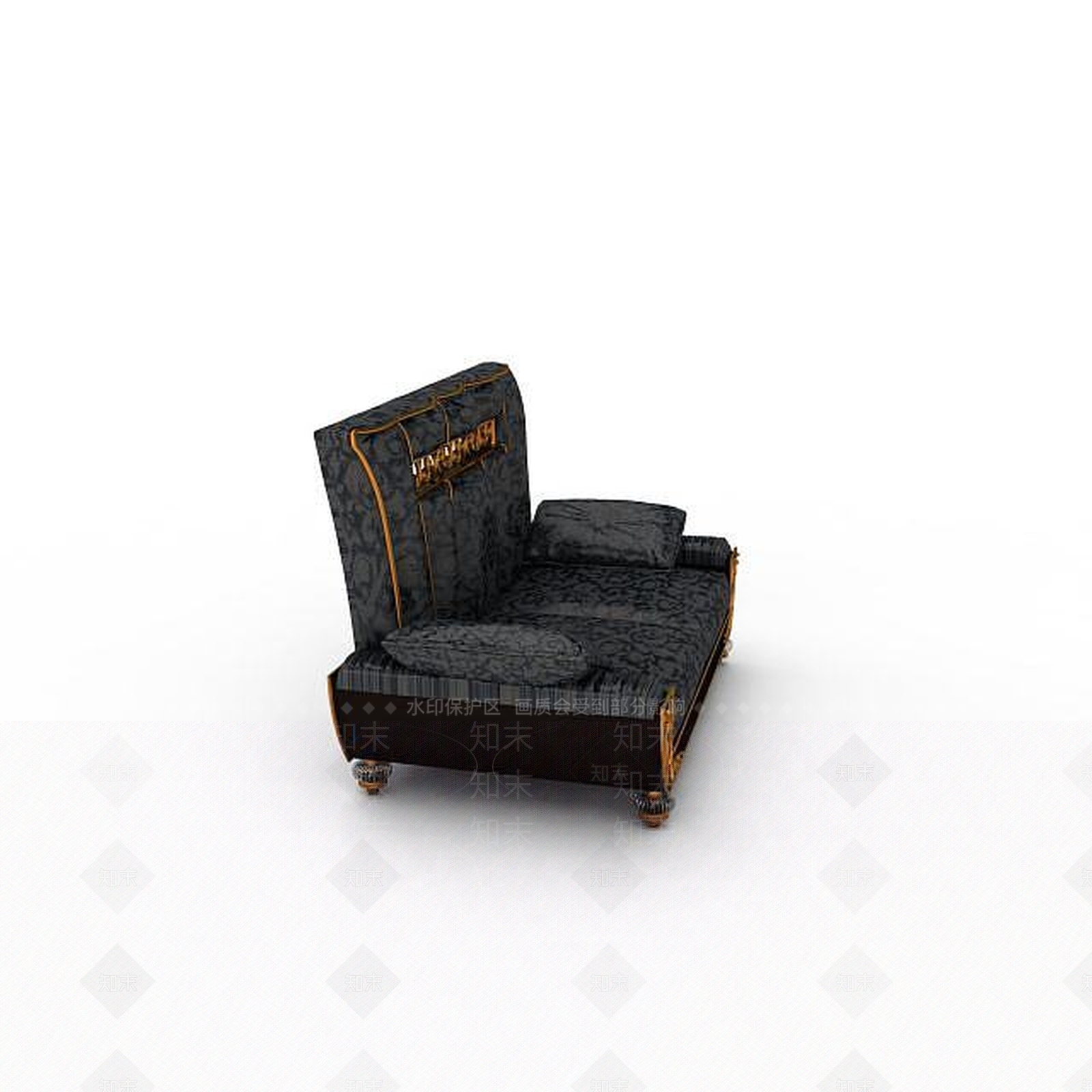 现代双人沙发3D模型下载【ID:1194647409】