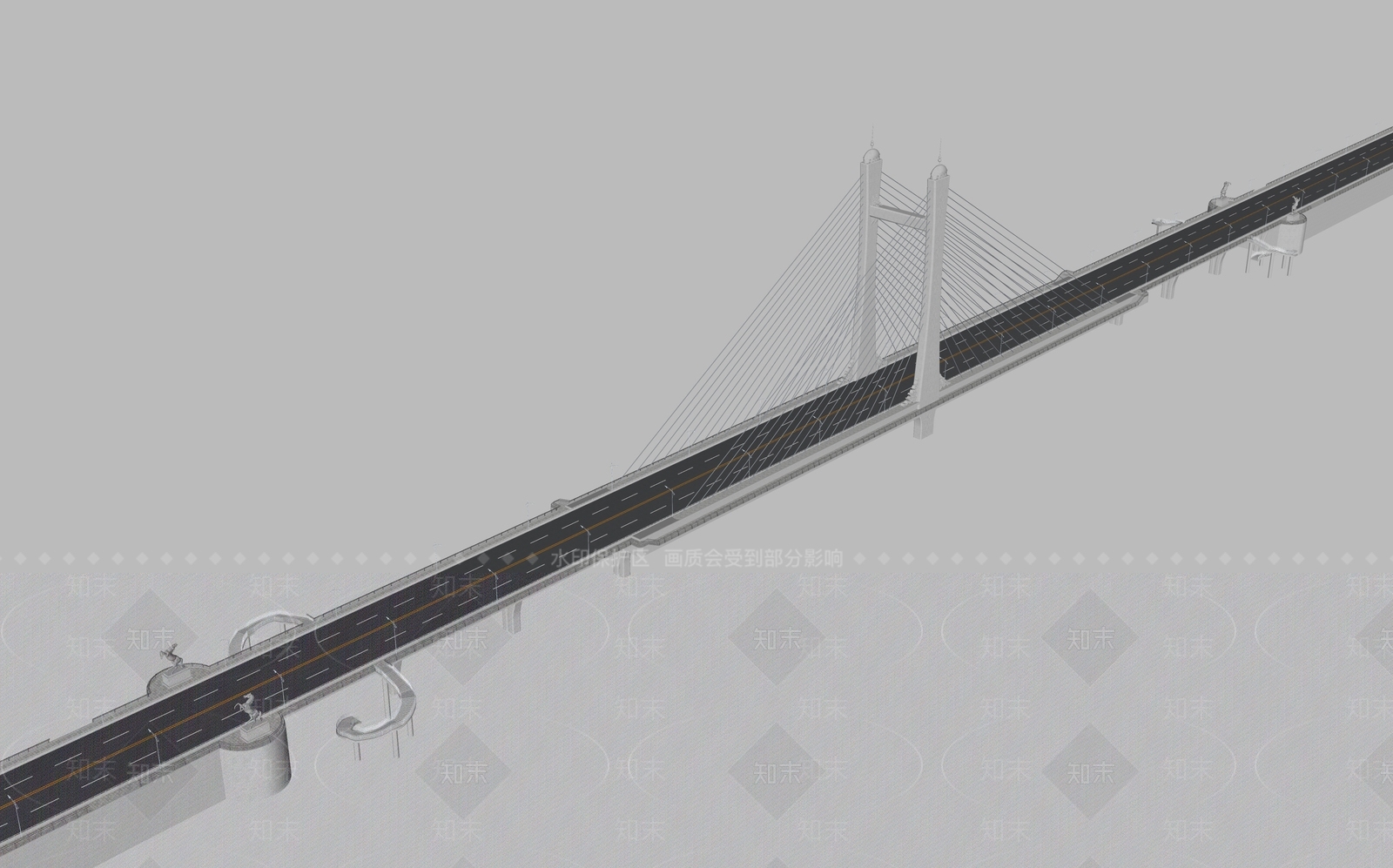 现代大桥SU模型下载【ID:1194647623】