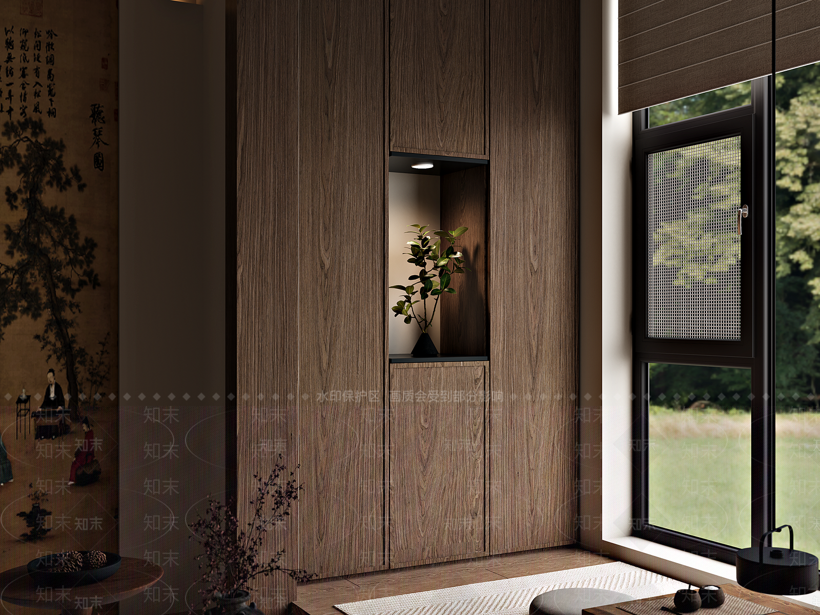 中式茶室3D模型下载【ID:1215134771】