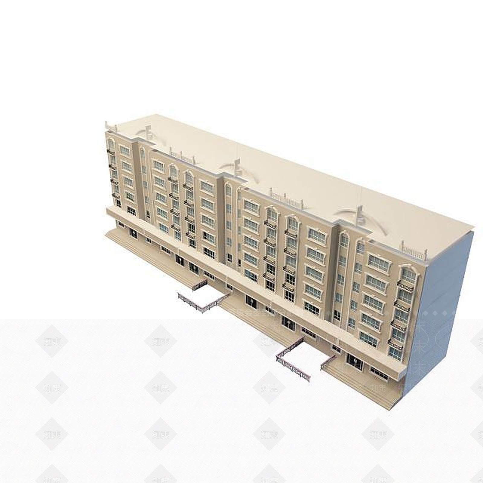 现代楼3D模型下载【ID:1194650862】