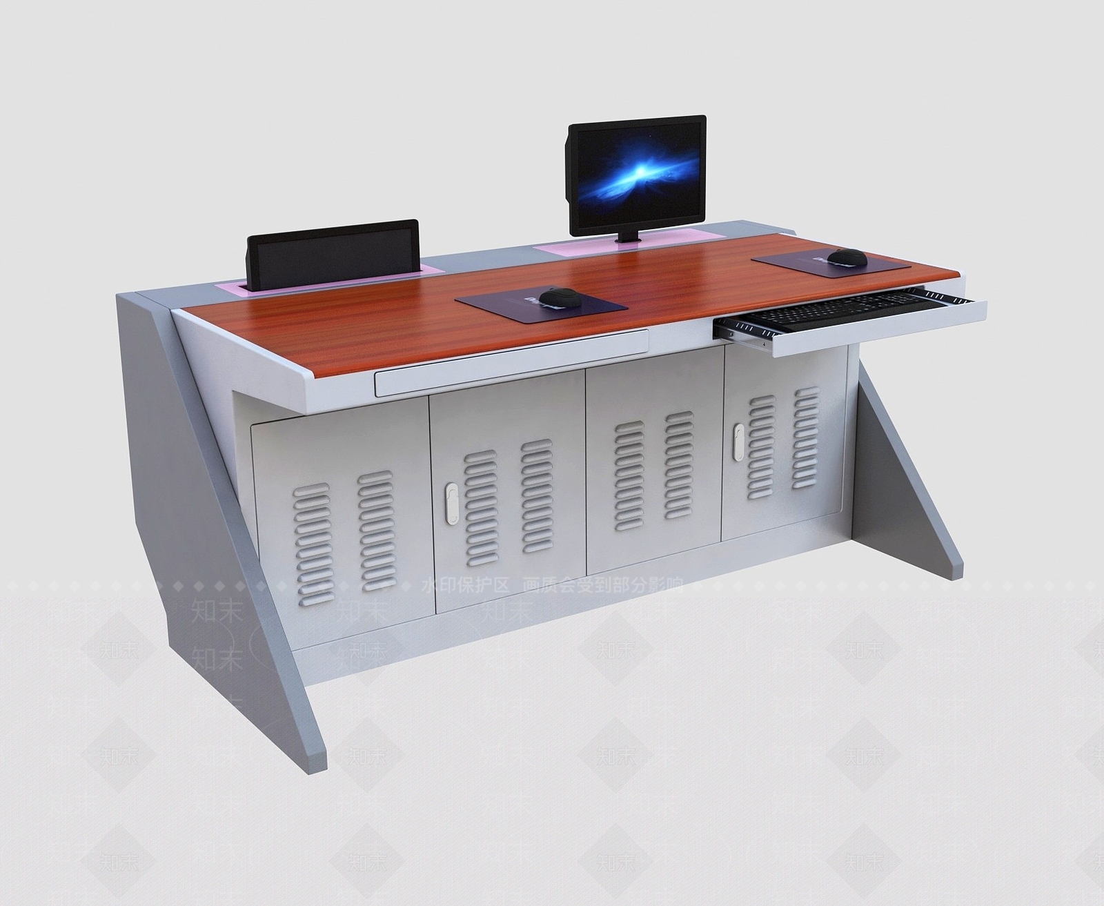 现代小型监控台3D模型下载【ID:1194651842】