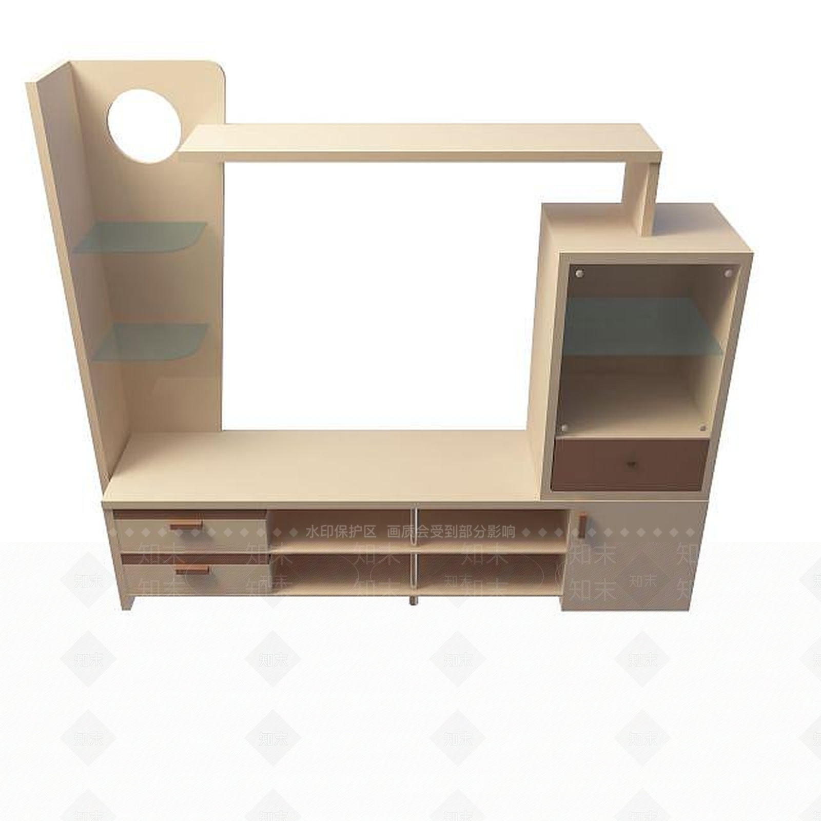 现代精美电视柜3D模型下载【ID:1194652120】