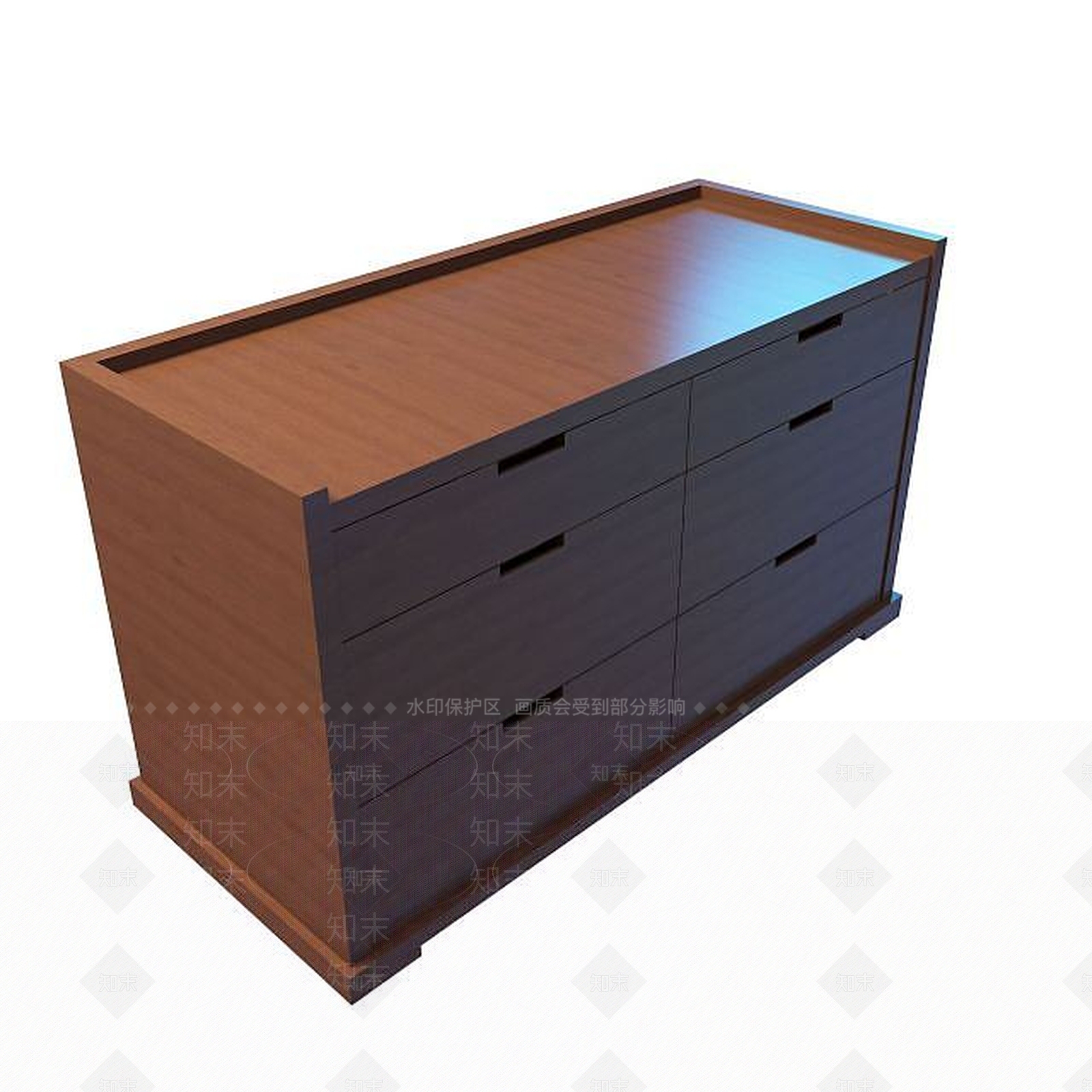现代客厅实木边柜3D模型下载【ID:1194653057】