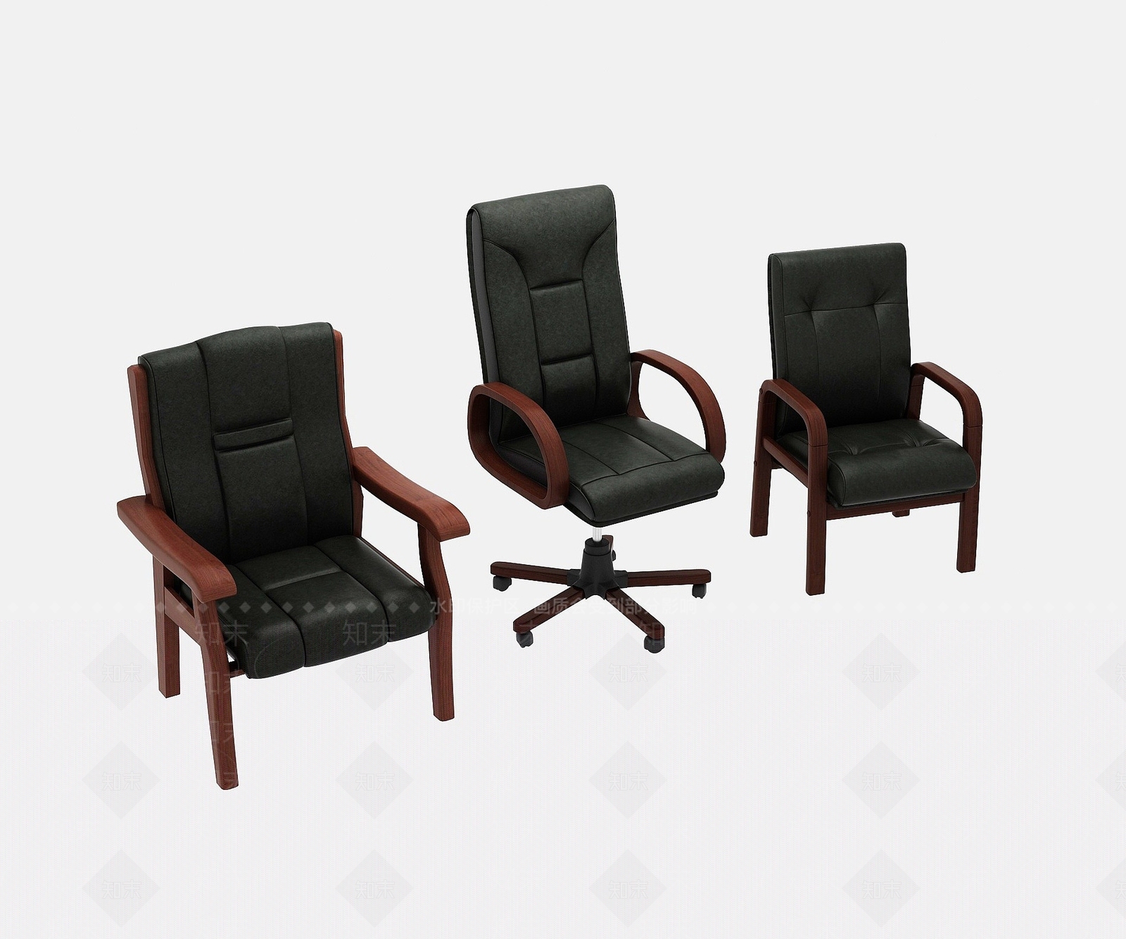 新中式办公椅3D模型下载【ID:1194655180】