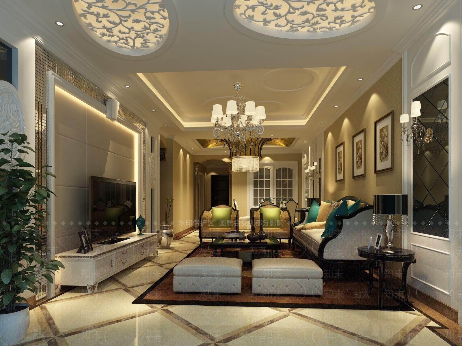 简欧客餐厅3D模型下载【ID:1194655258】