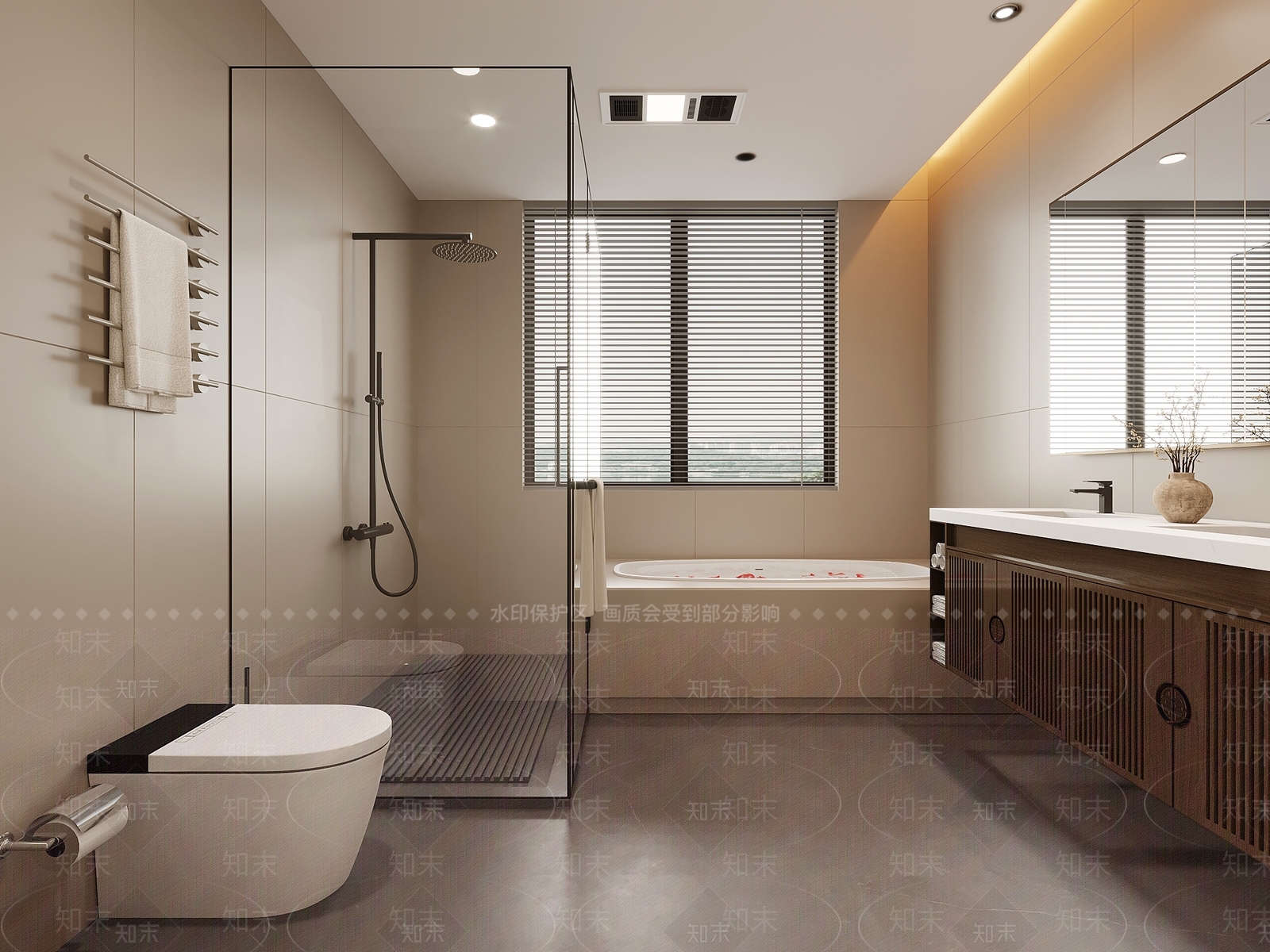 新中式卫生间SU模型下载【ID:1194655692】