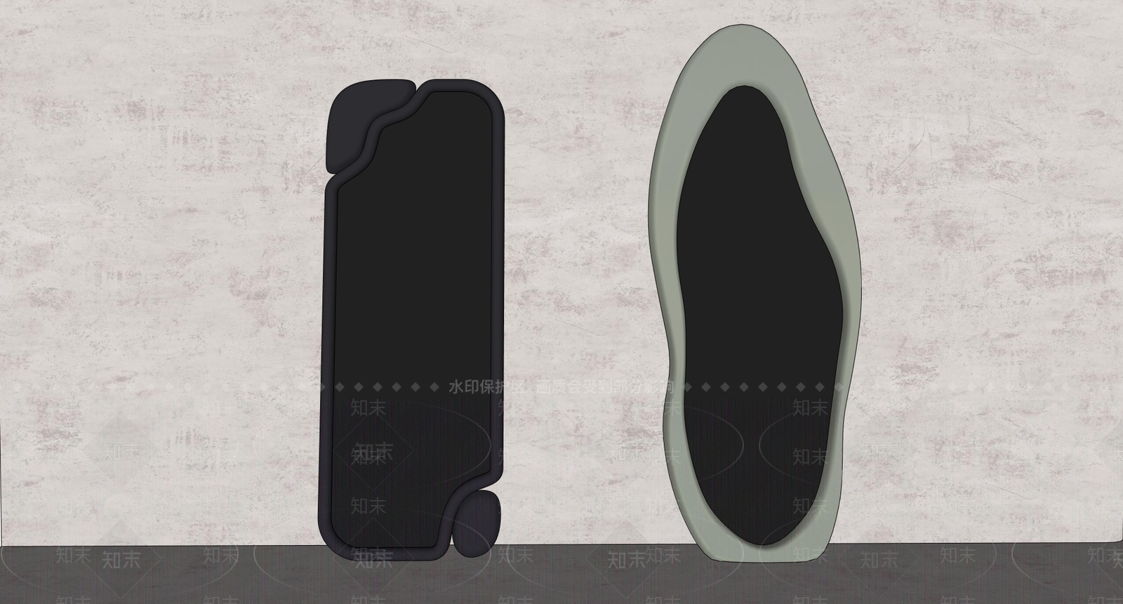 奶油现代镜子SU模型下载【ID:1194656479】