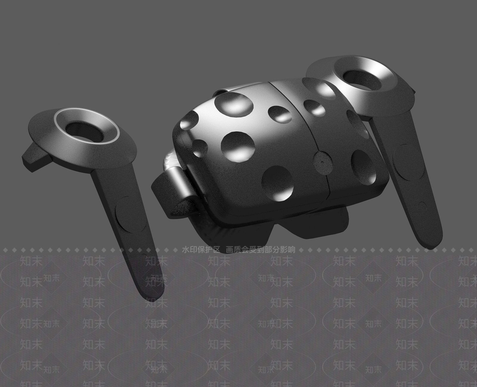 现代VR眼镜和手柄3D模型下载【ID:1194658507】