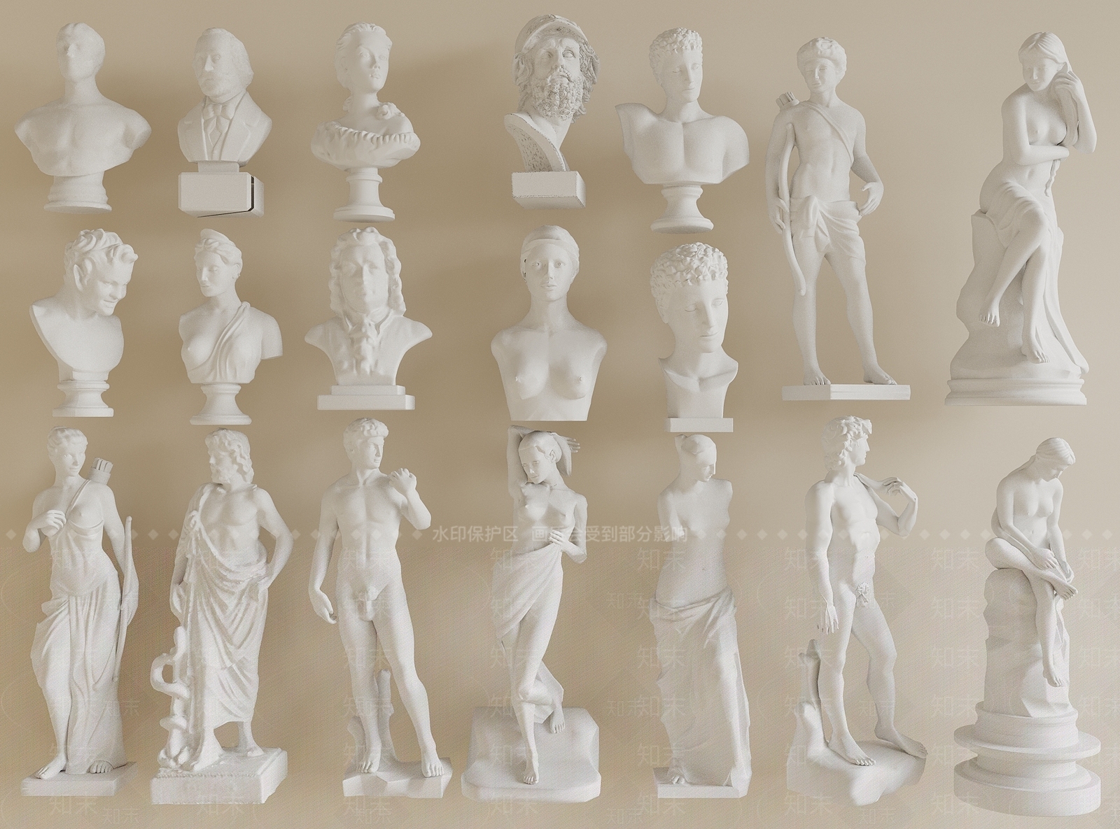 欧式雕塑摆件SU模型下载【ID:1194659469】