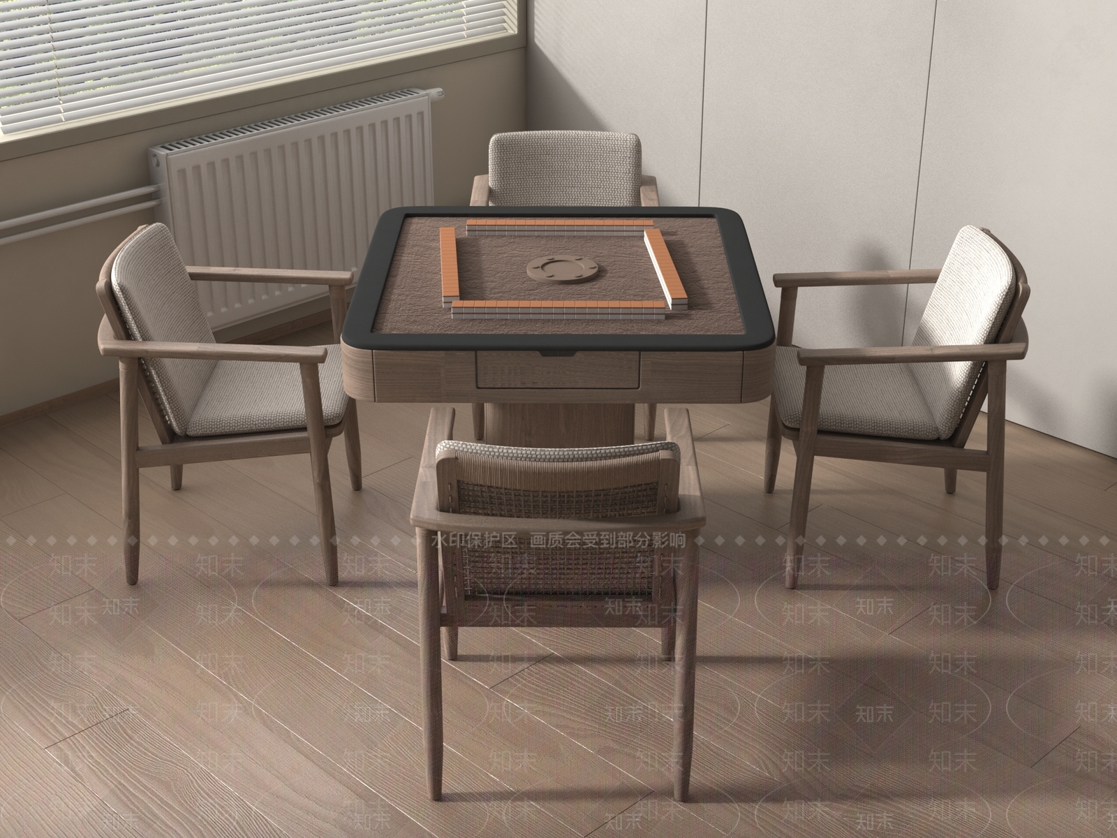 麻将桌3D模型下载【ID:1194659396】