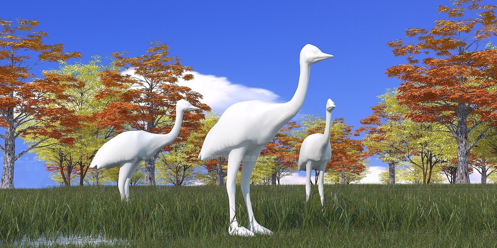 现代艺术雕塑小品3D模型下载【ID:1194660896】