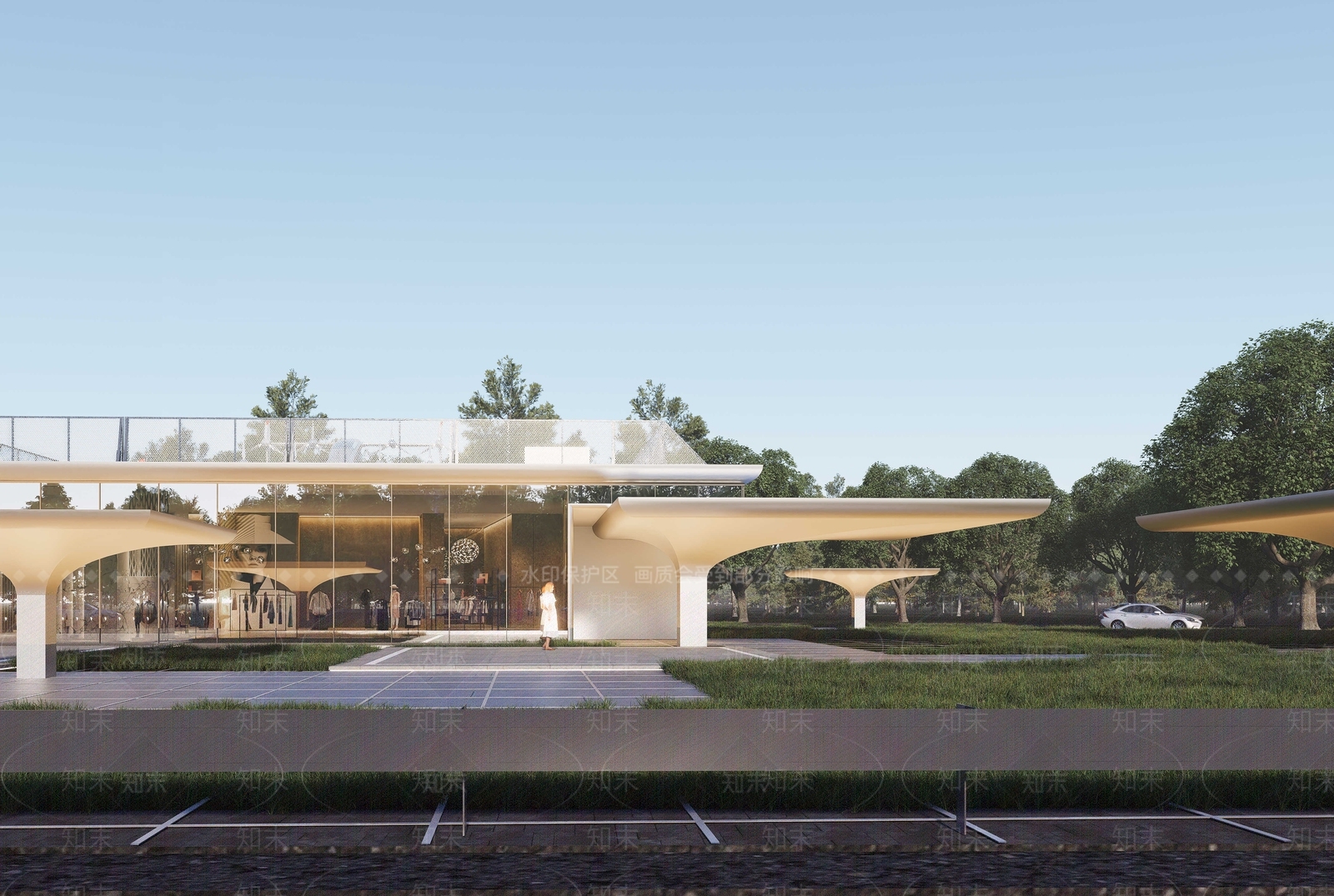 现代简约机场SU模型下载【ID:1194673451】