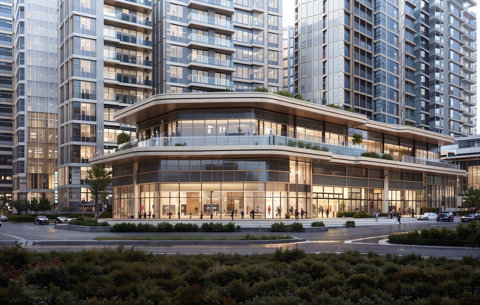 现代小区建筑SU模型下载【ID:1194664325】