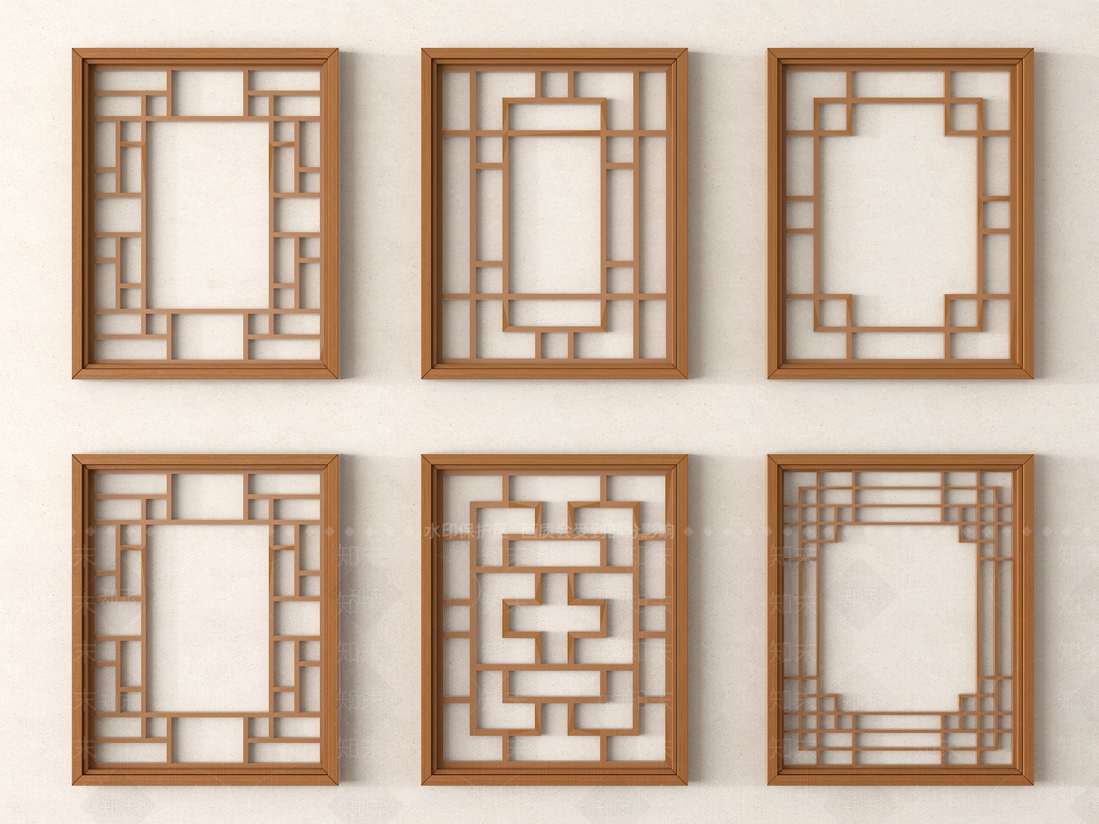 中式镂花窗SU模型下载【ID:1194665633】