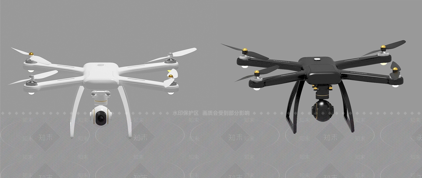 现代大疆航拍无人机3D模型下载【ID:1194665468】