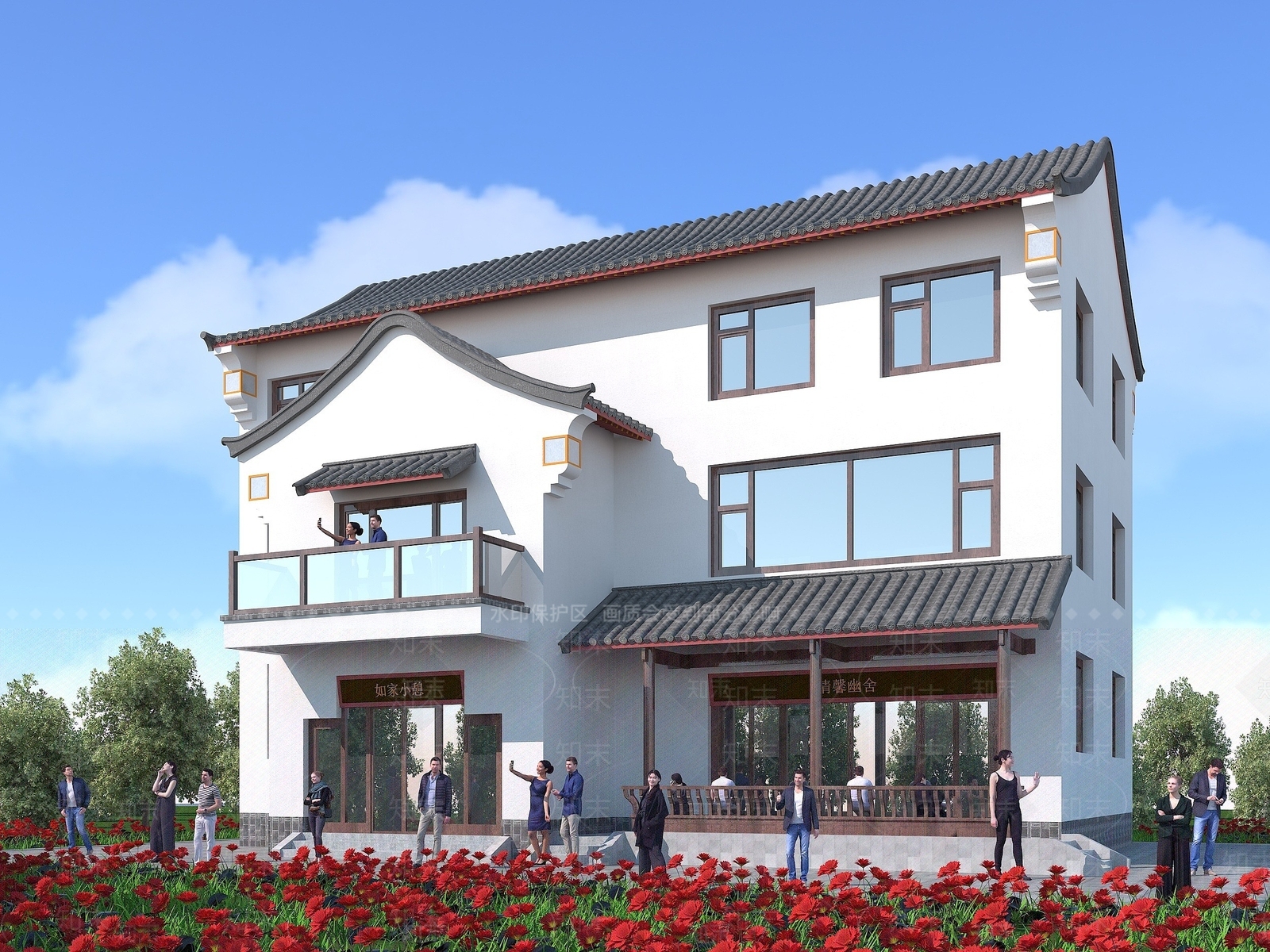 中式建筑3D模型下载【ID:1194666520】