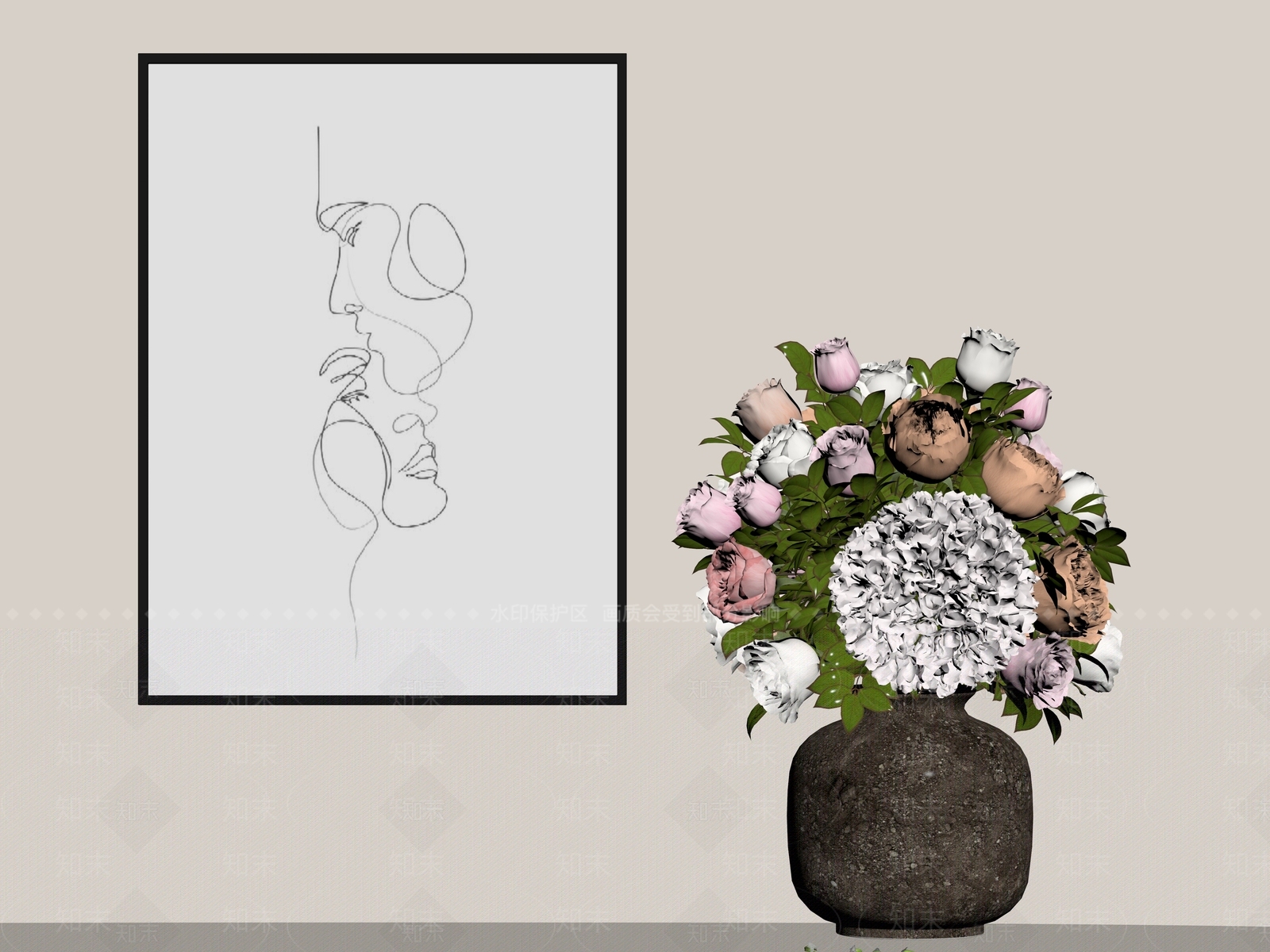 花艺SU模型下载【ID:1194666627】