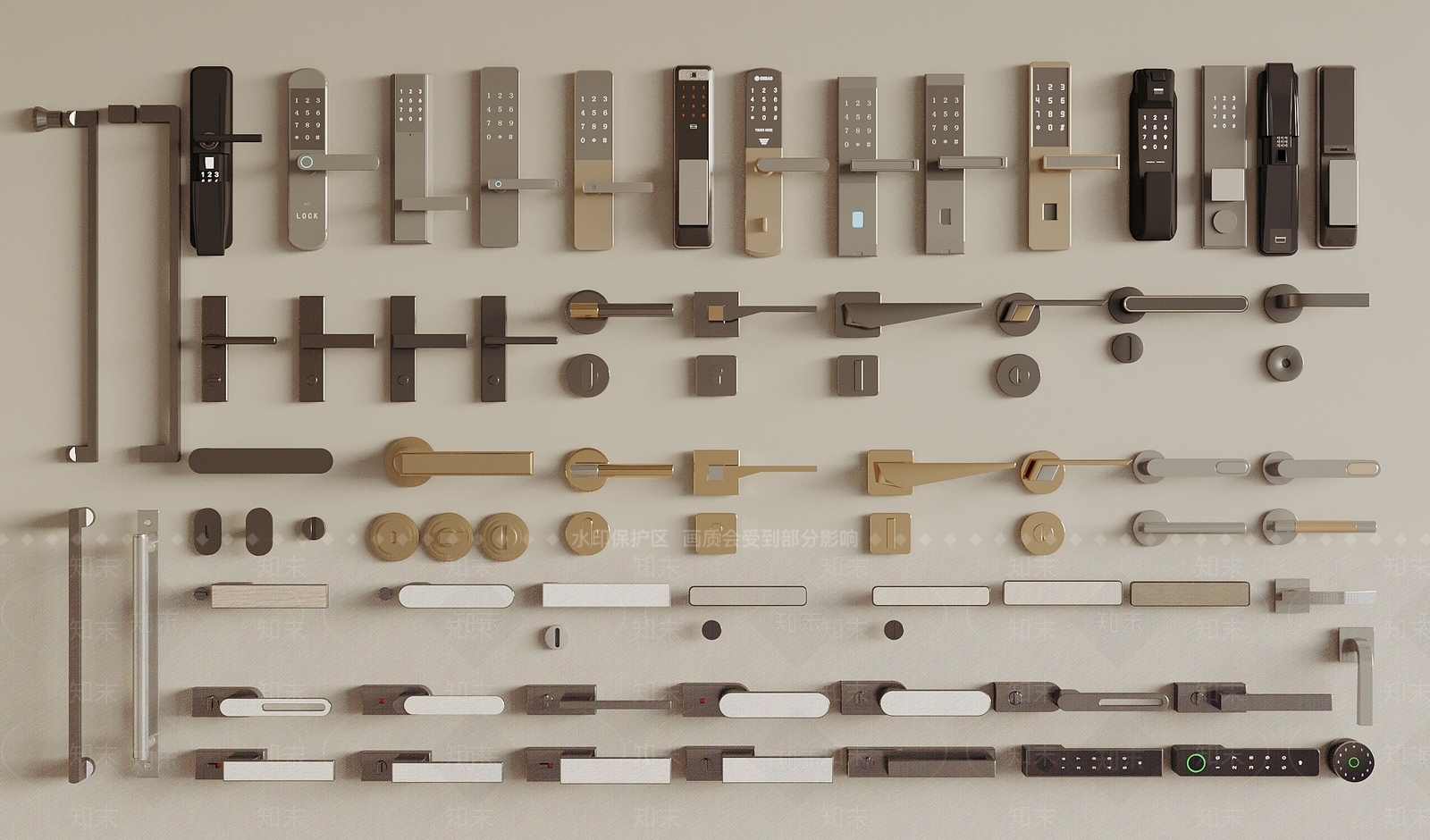 现代门把手SU模型下载【ID:1194667723】