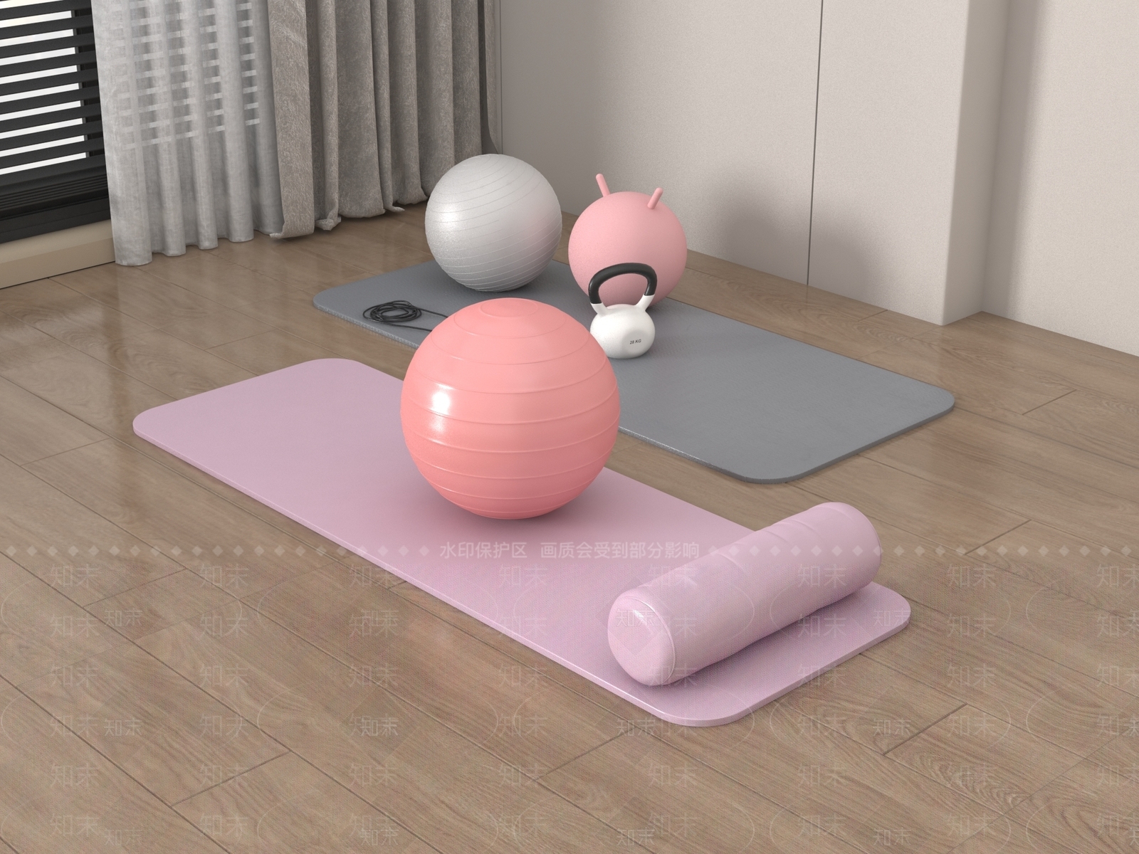 健身器材SU模型下载【ID:1194667867】