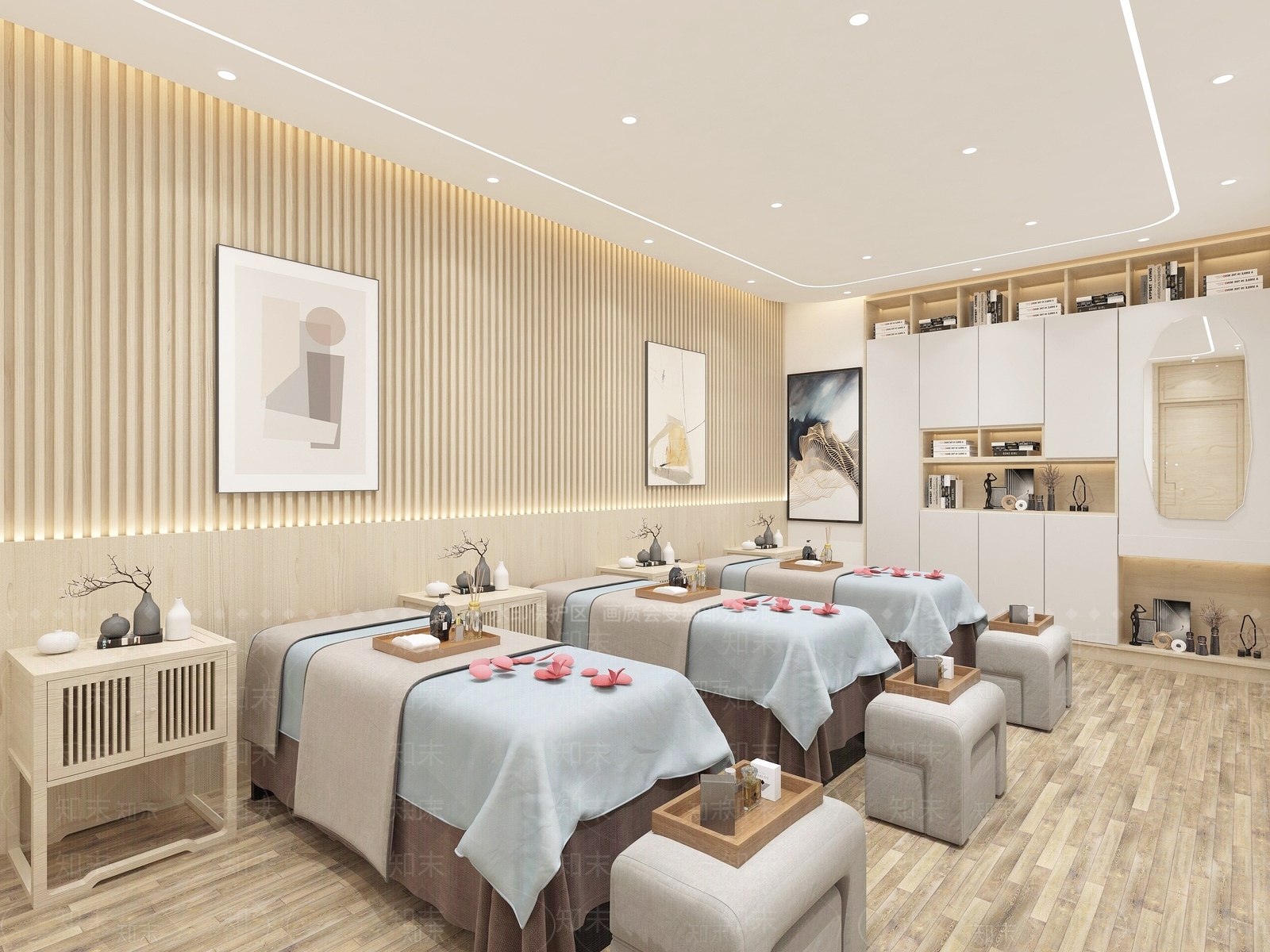 日式SPA养身馆3D模型下载【ID:1194668579】