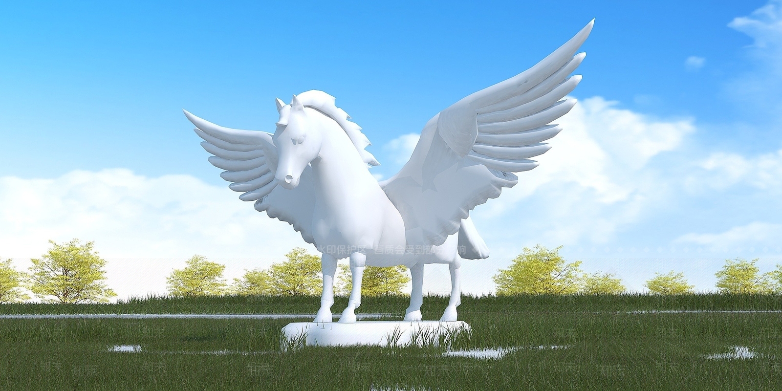 现代艺术雕塑小品3D模型下载【ID:1194670502】