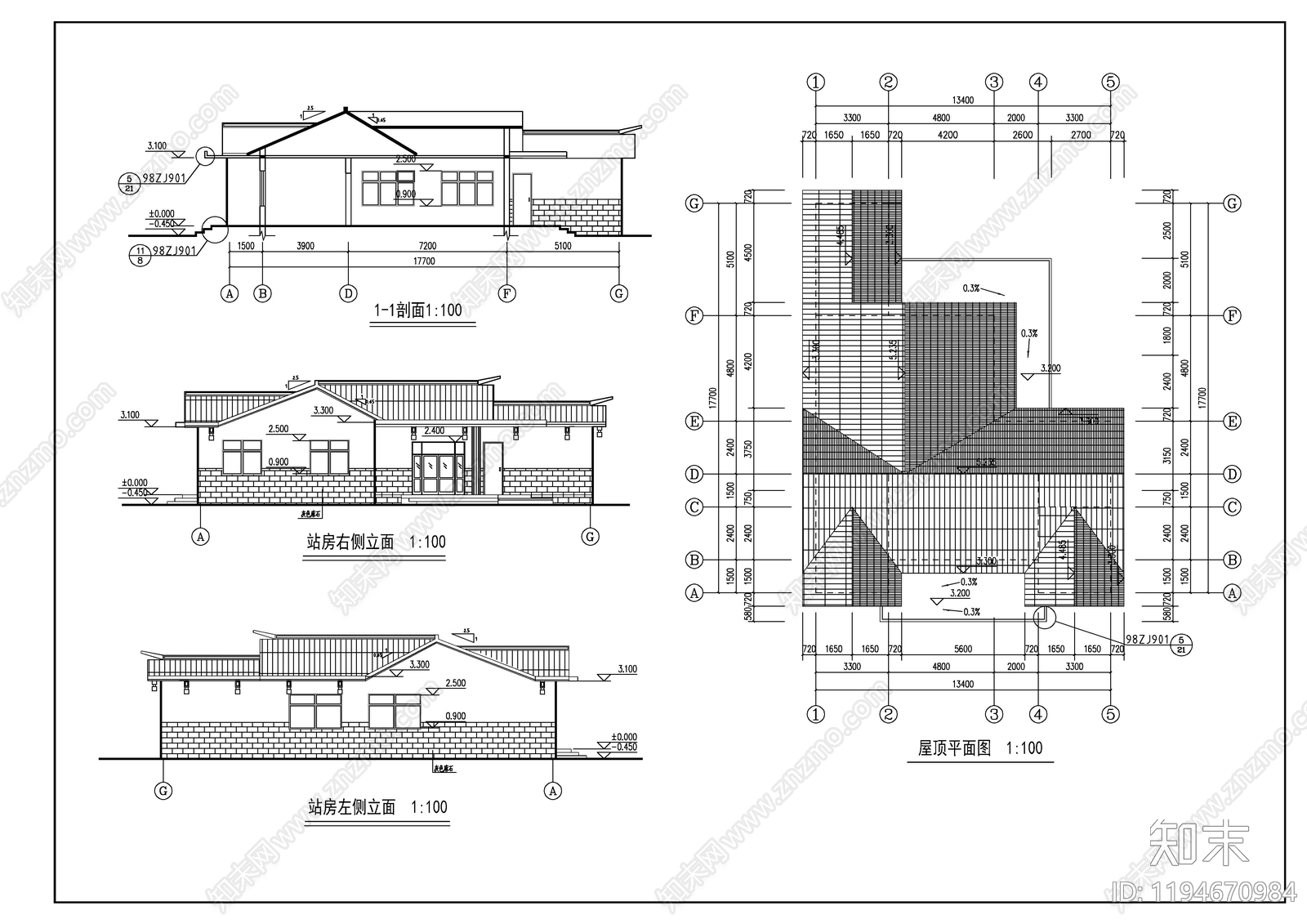 现代客运站施工图下载【ID:1194670984】