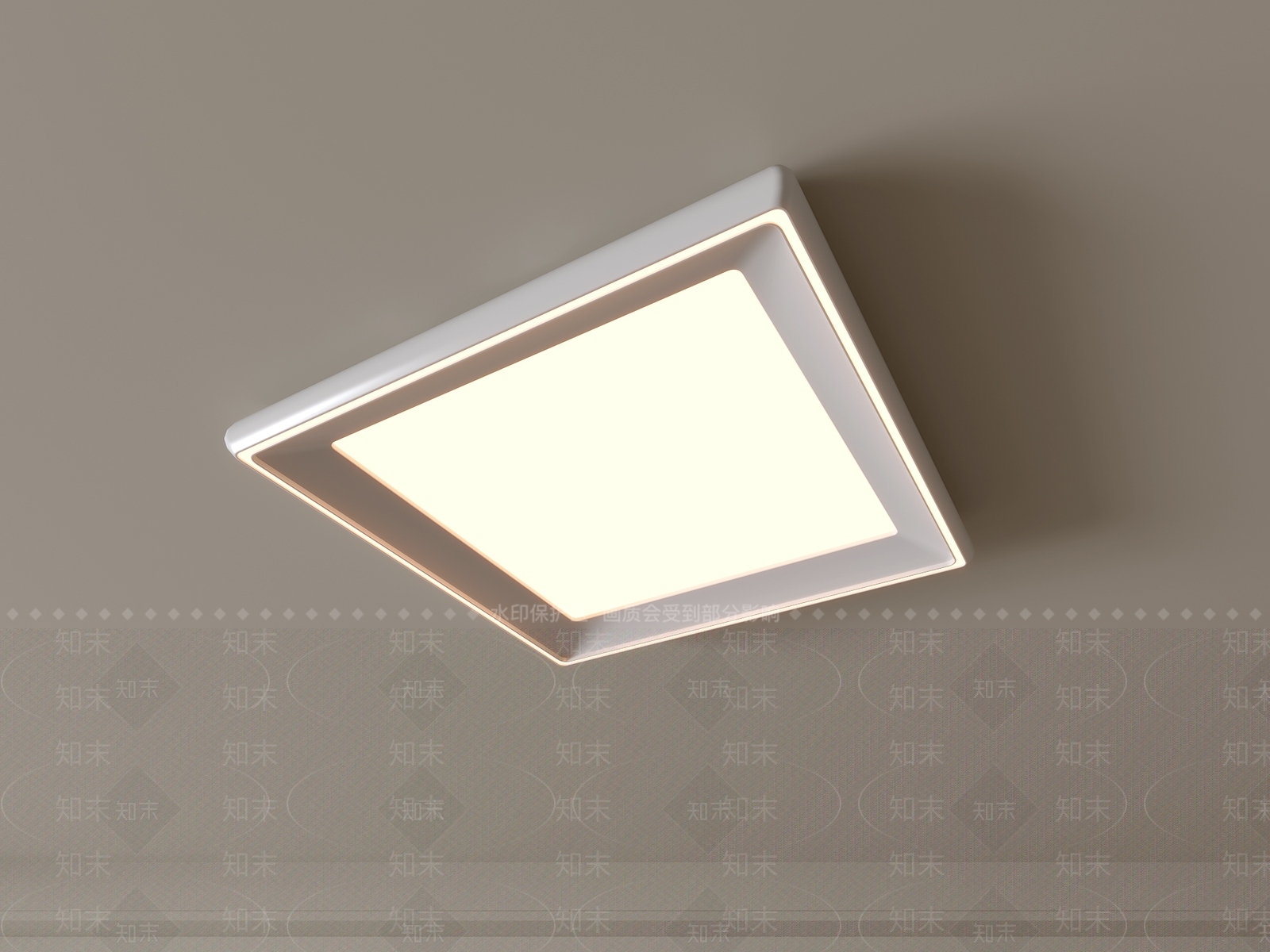 现代吸顶灯3D模型下载【ID:1194670917】