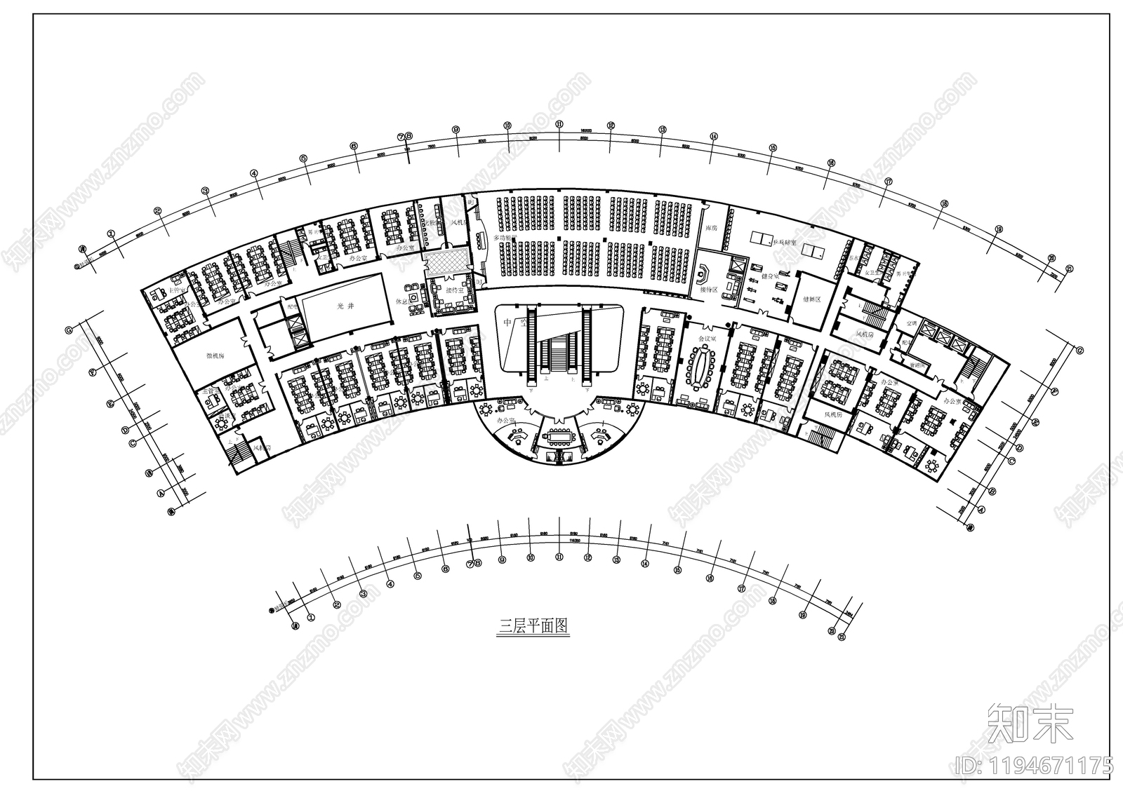 建筑平面布置图施工图下载【ID:1194671175】