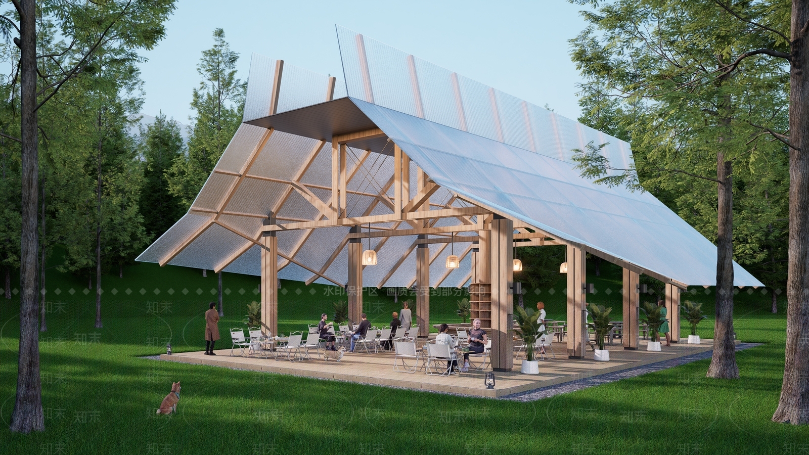 现代营地SU模型下载【ID:1194673447】