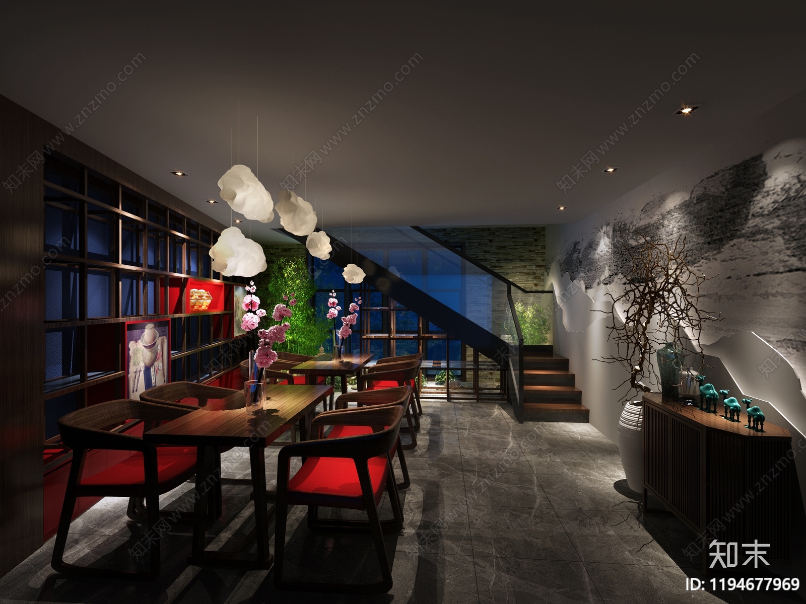 中式会所cad施工图下载【ID:1194677969】