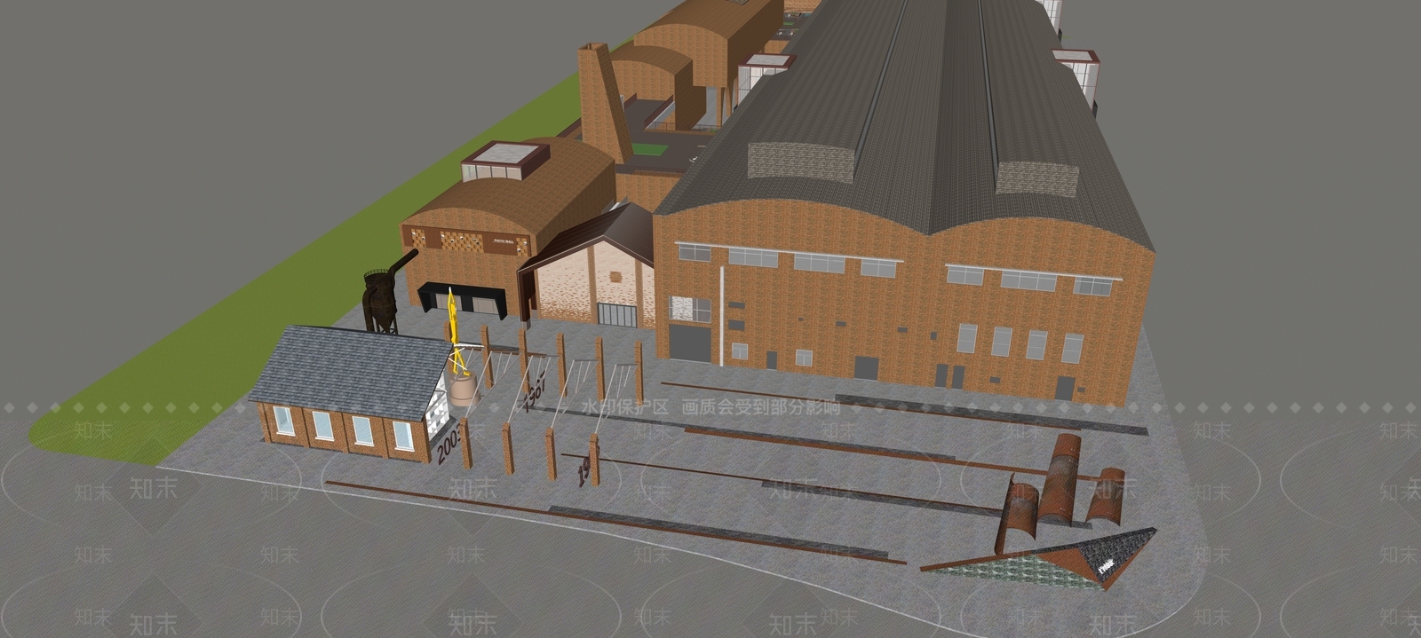 现代其他工业建筑SU模型下载【ID:1194679117】